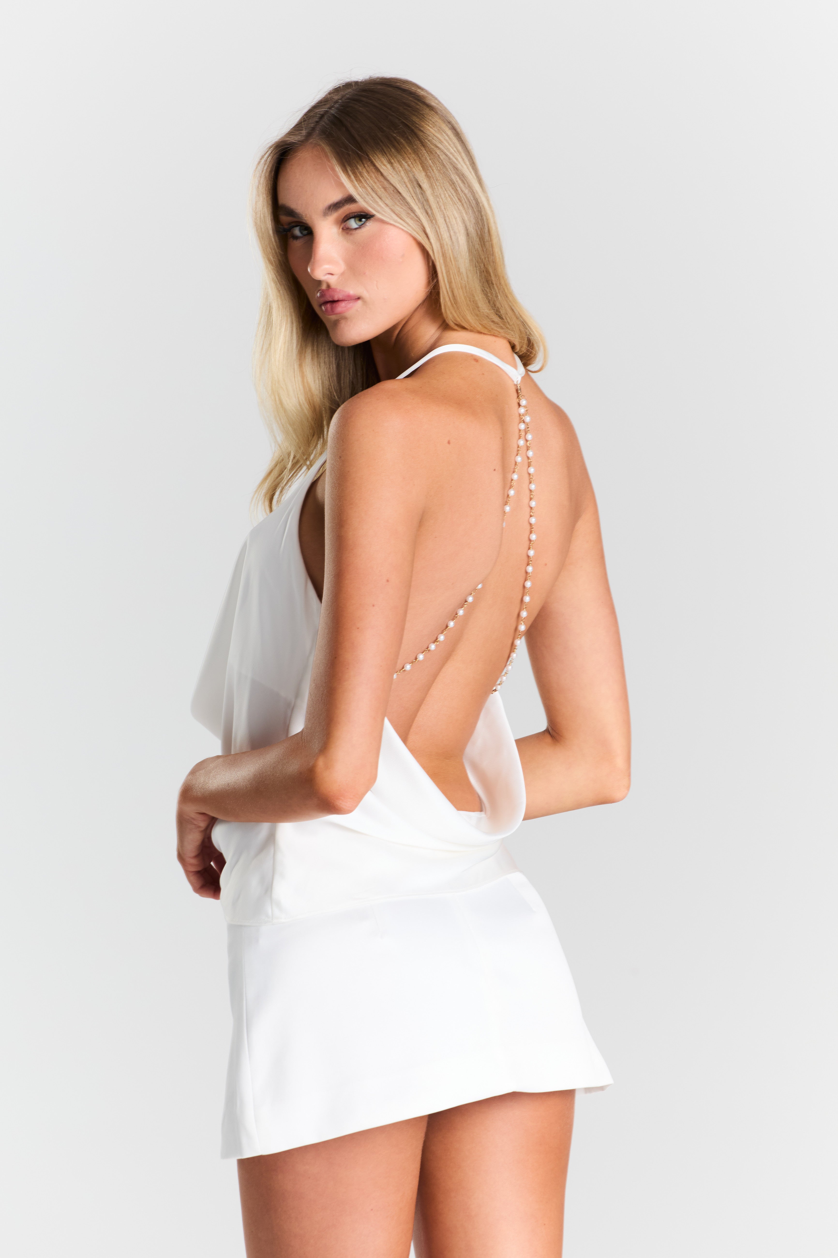 The Vienna Pearl Top White