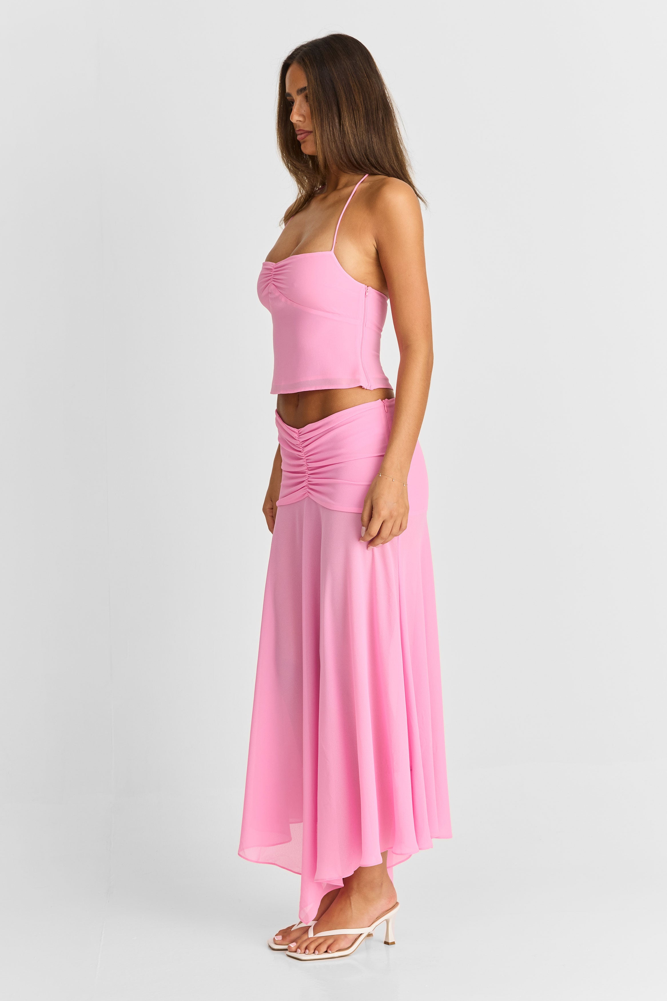 Sage Maxi Skirt Pink