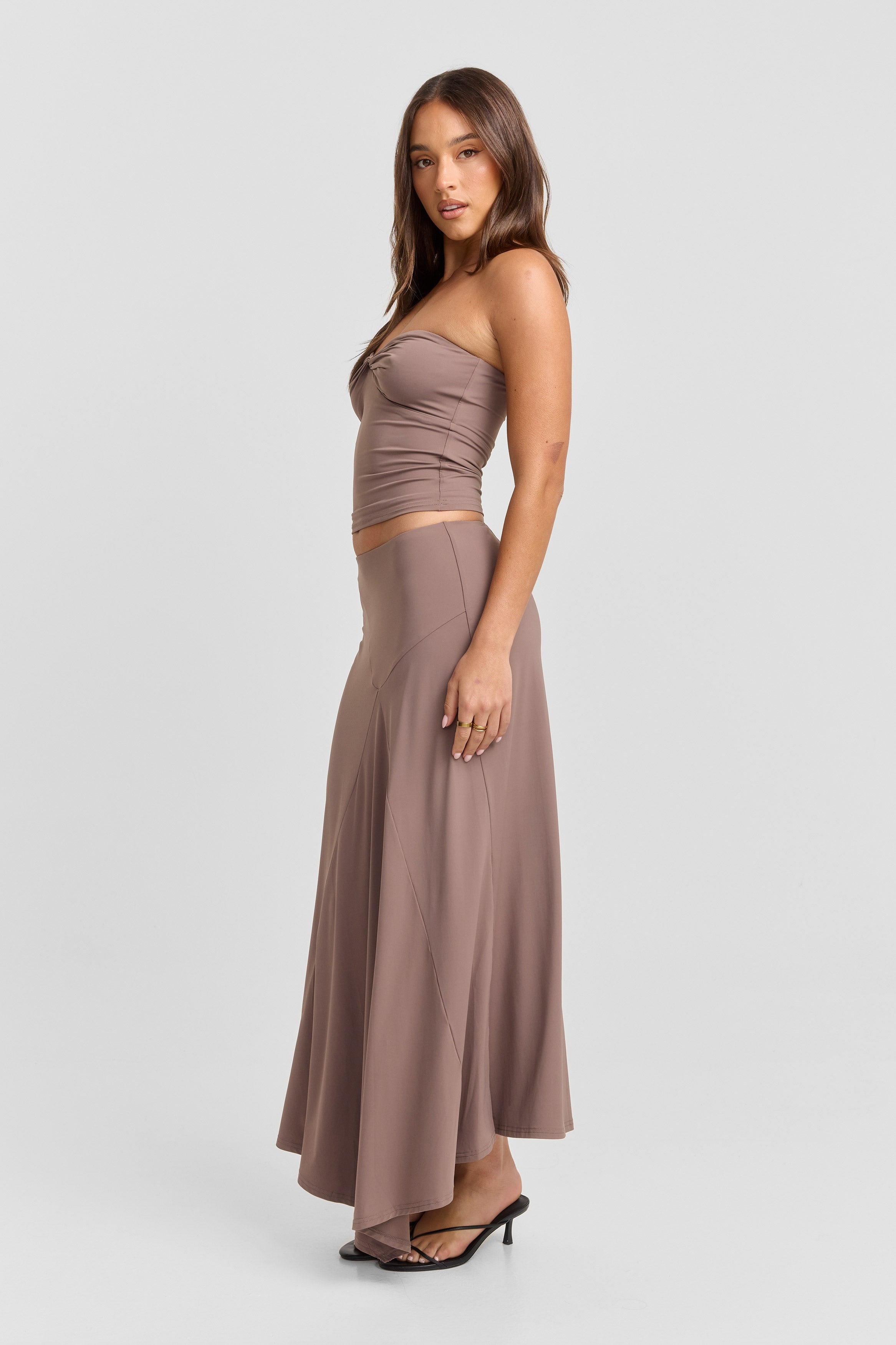 Lucinda Midi Skirt Mushroom