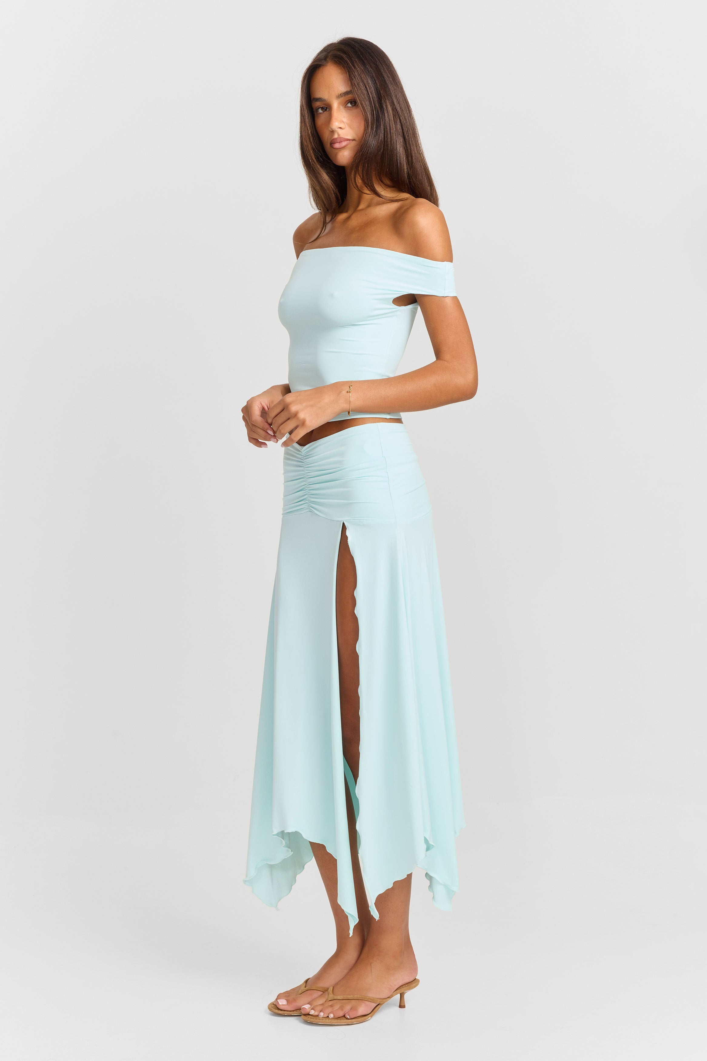 Chloe Midi Skirt  Blue