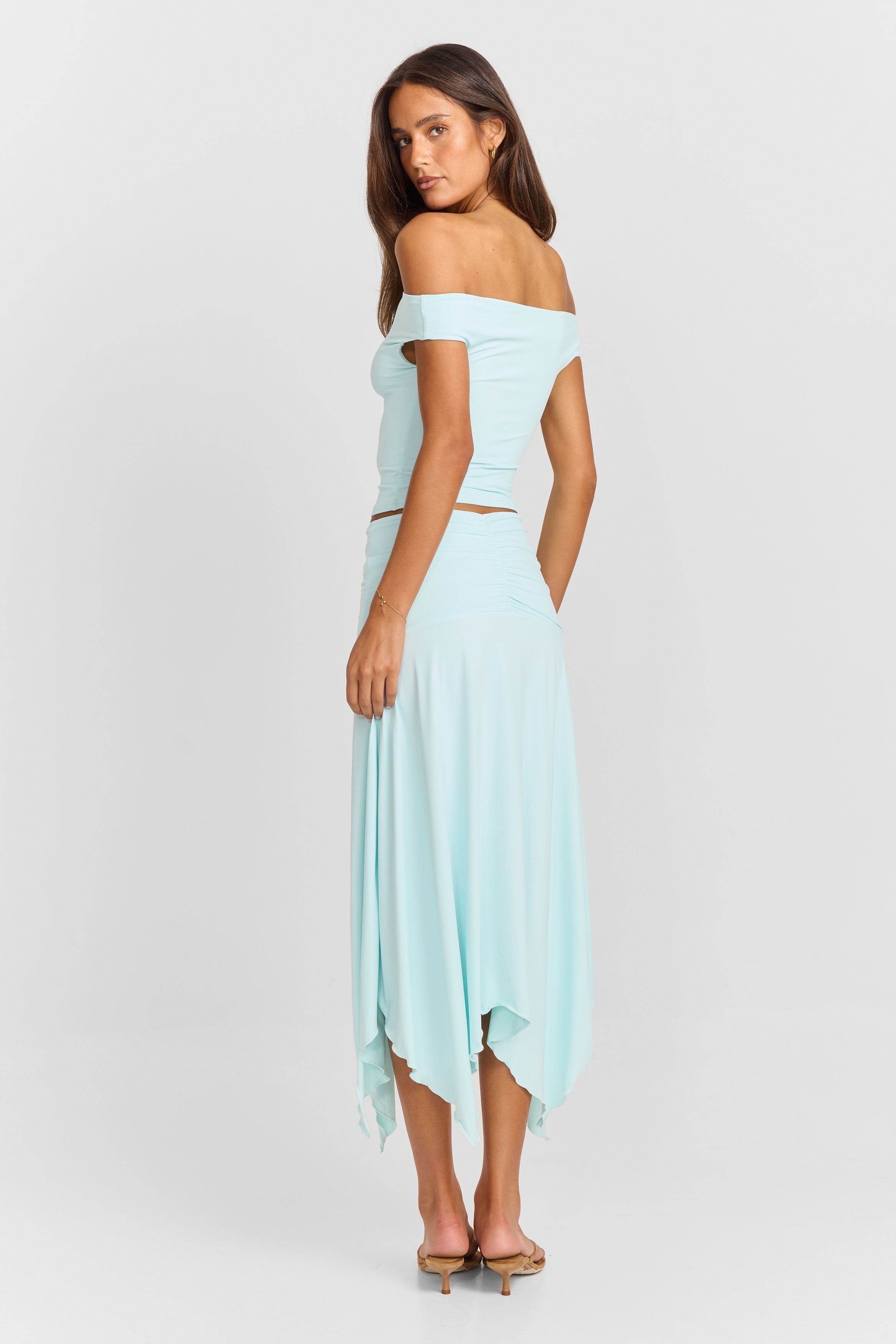 Chloe Midi Skirt  Blue