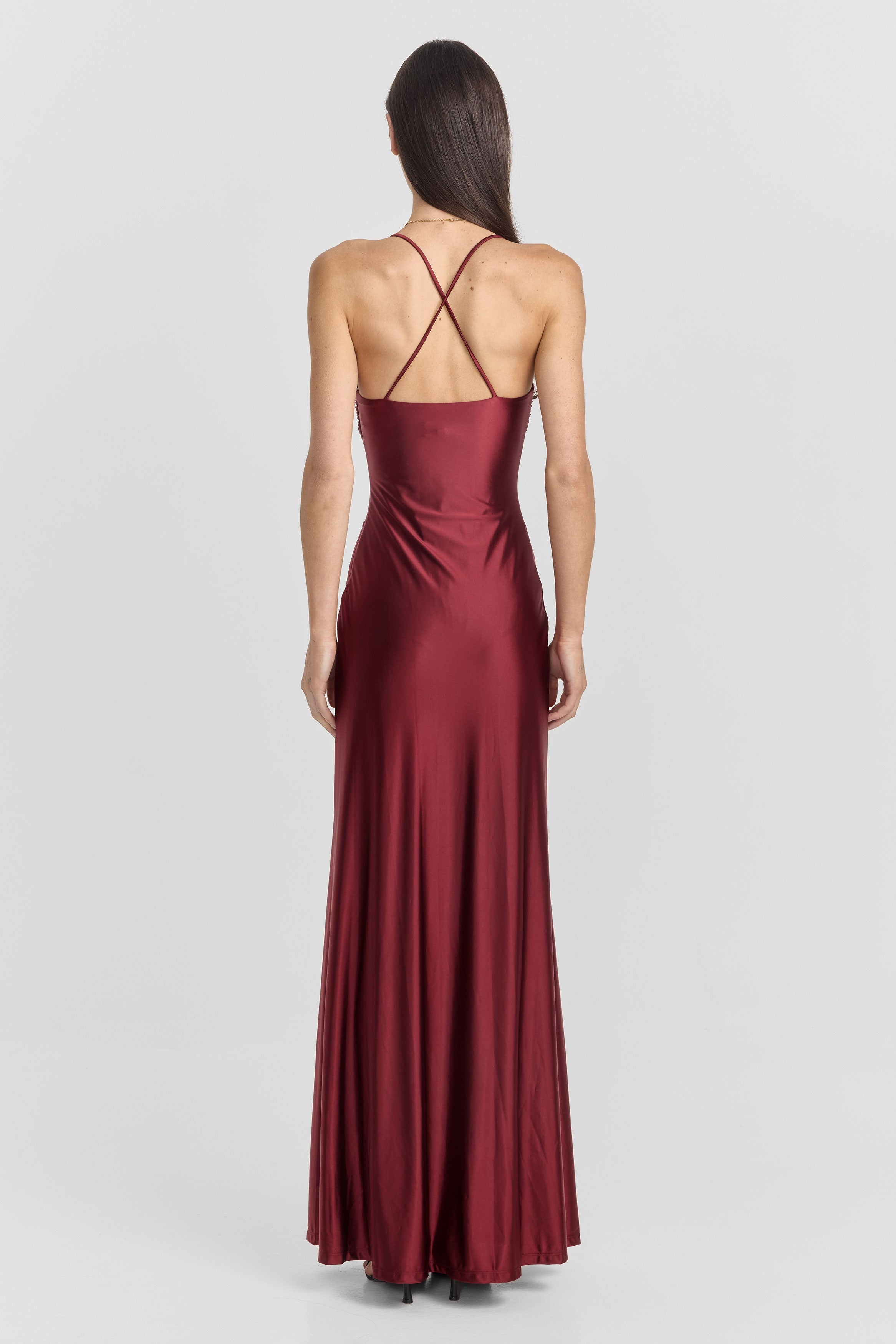 Georgette Maxi Dress Red