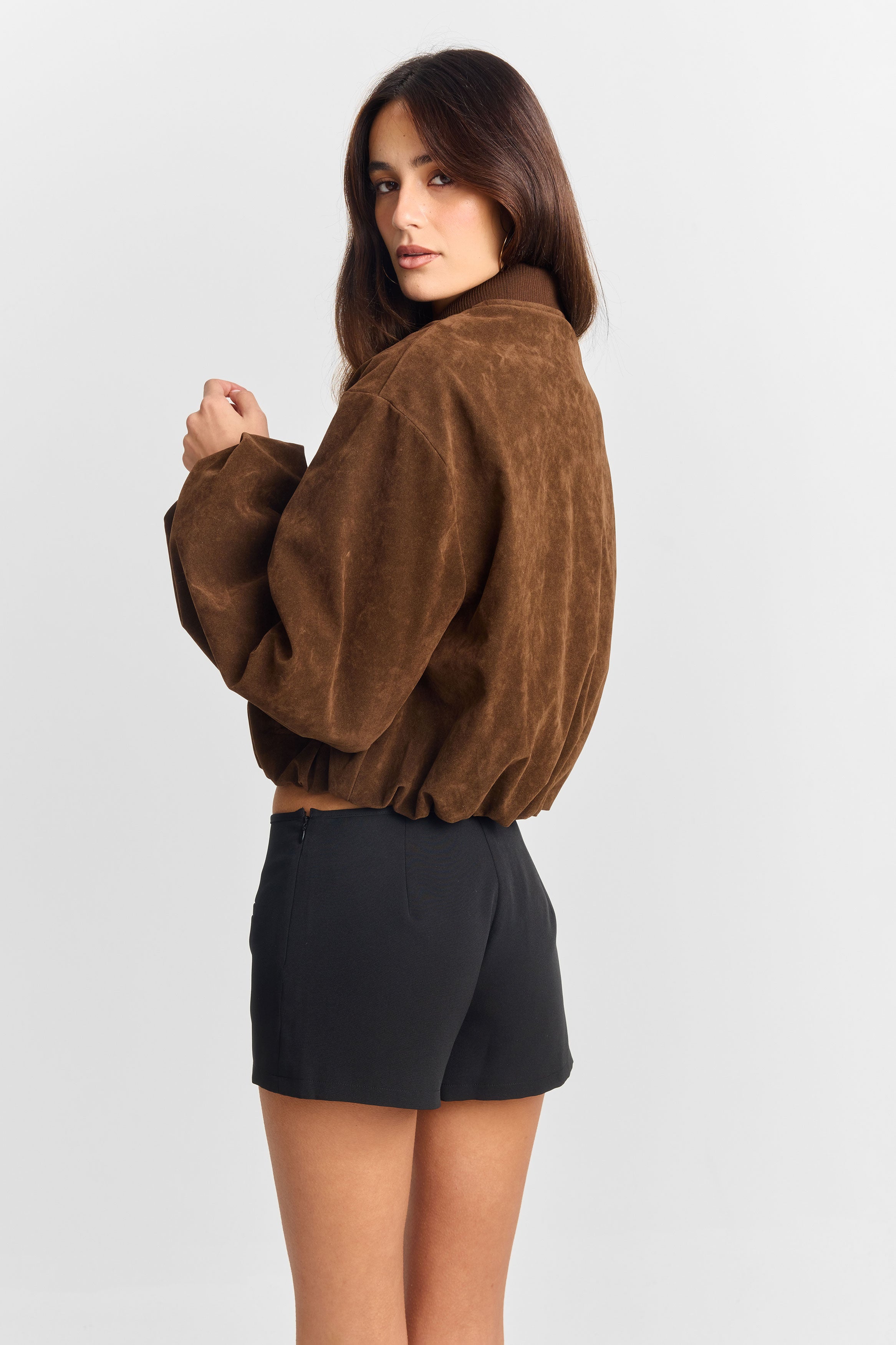 Maxine Bomber Jacket Brown