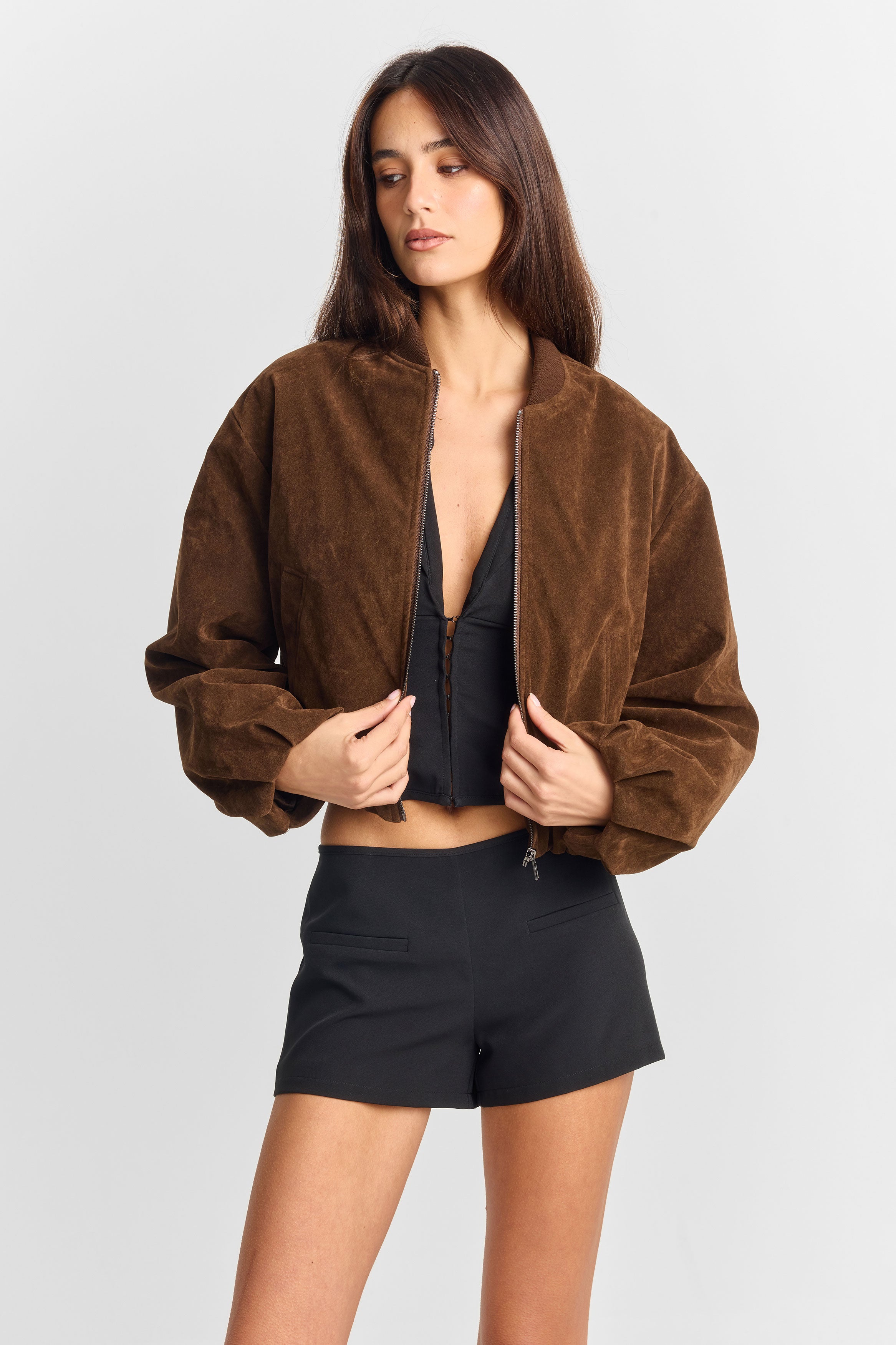 Maxine Bomber Jacket Brown