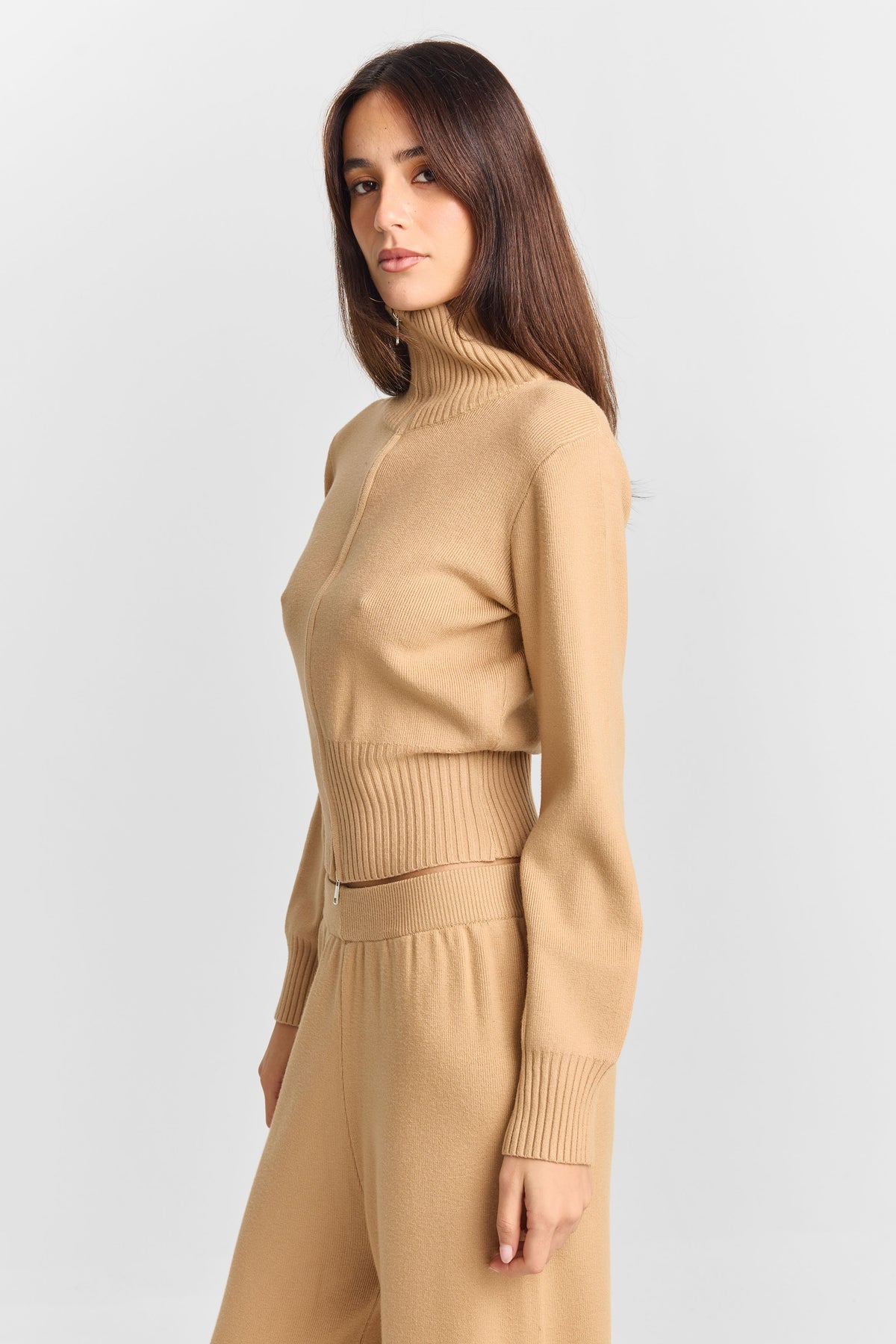 Clarisse Knit Jacket Camel