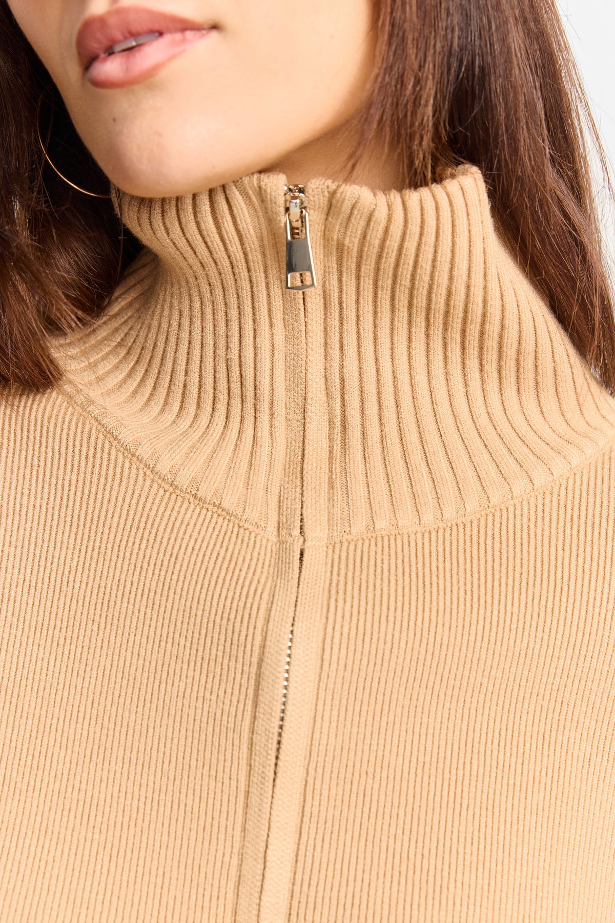 Clarisse Knit Jacket Camel
