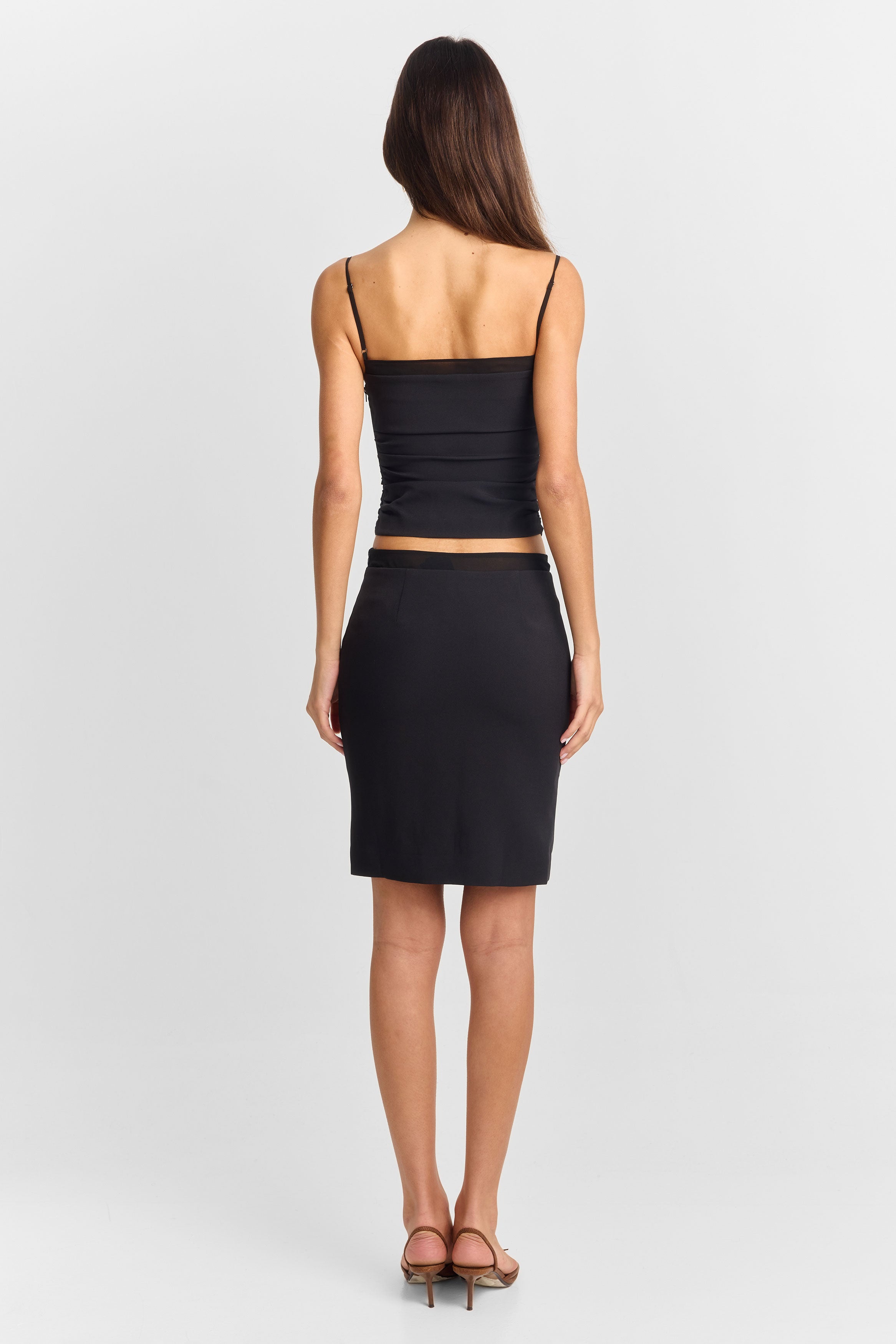Francine Midi Skirt Black