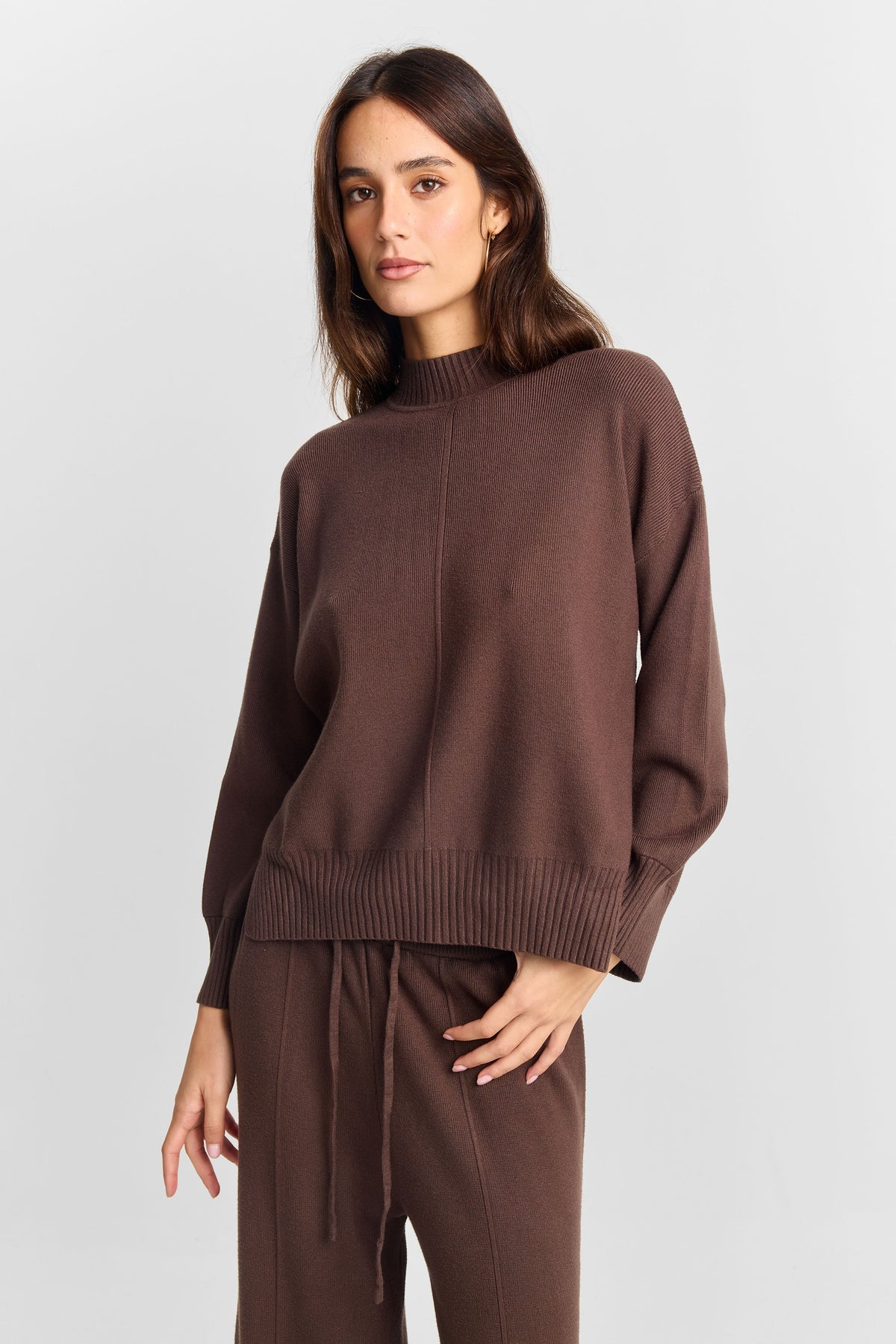 Maxine Knit Top Brown