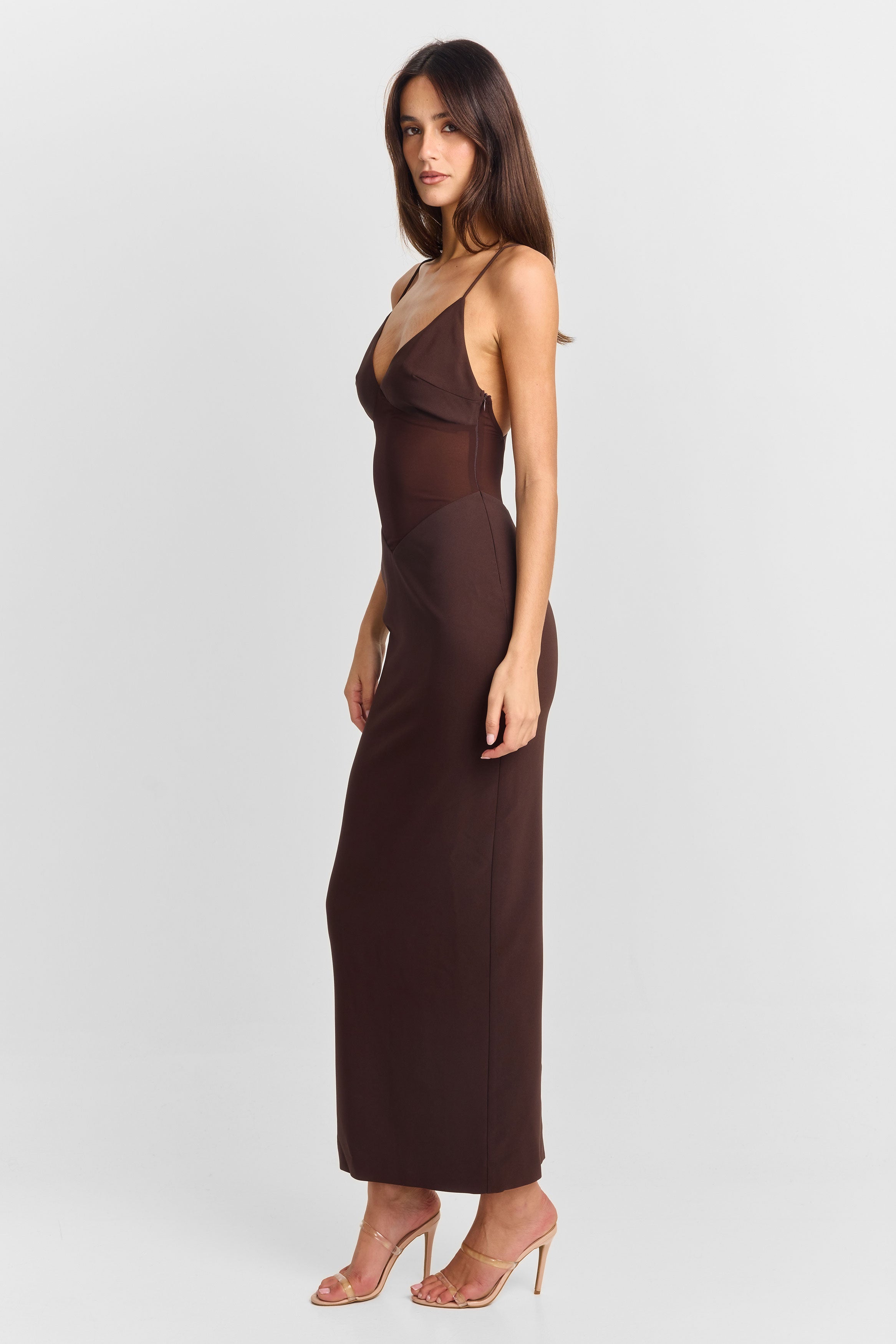 Paloma Maxi Dress Brown
