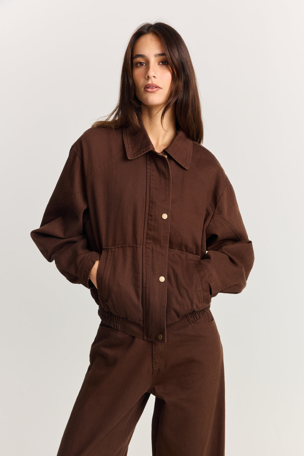 Delphine Denim Jacket Brown