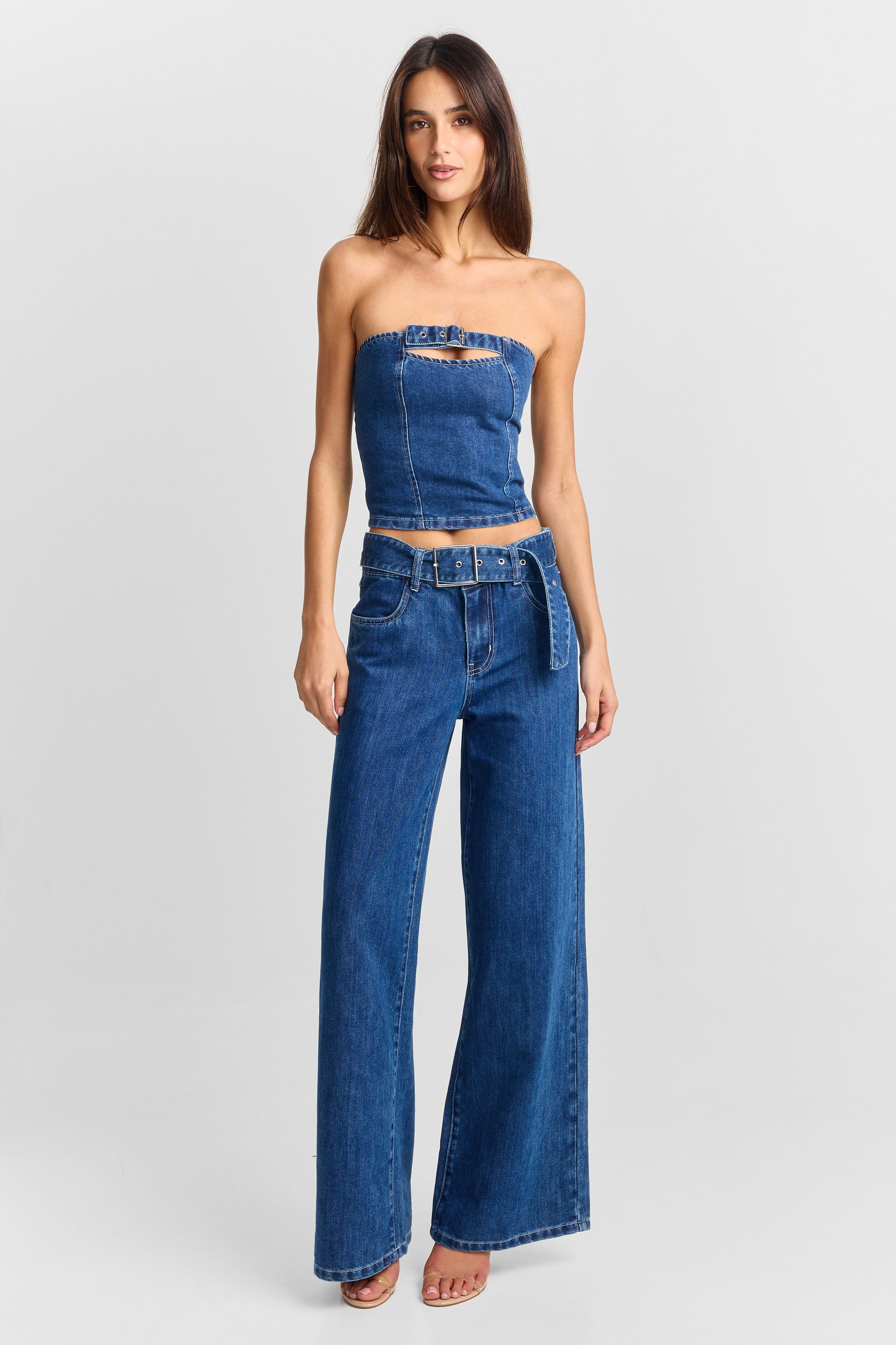 Ebony Bustier Mid Blue