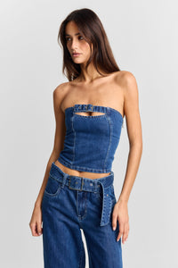 Ebony Bustier Mid Blue