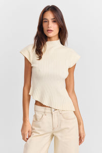 June Knit Top White