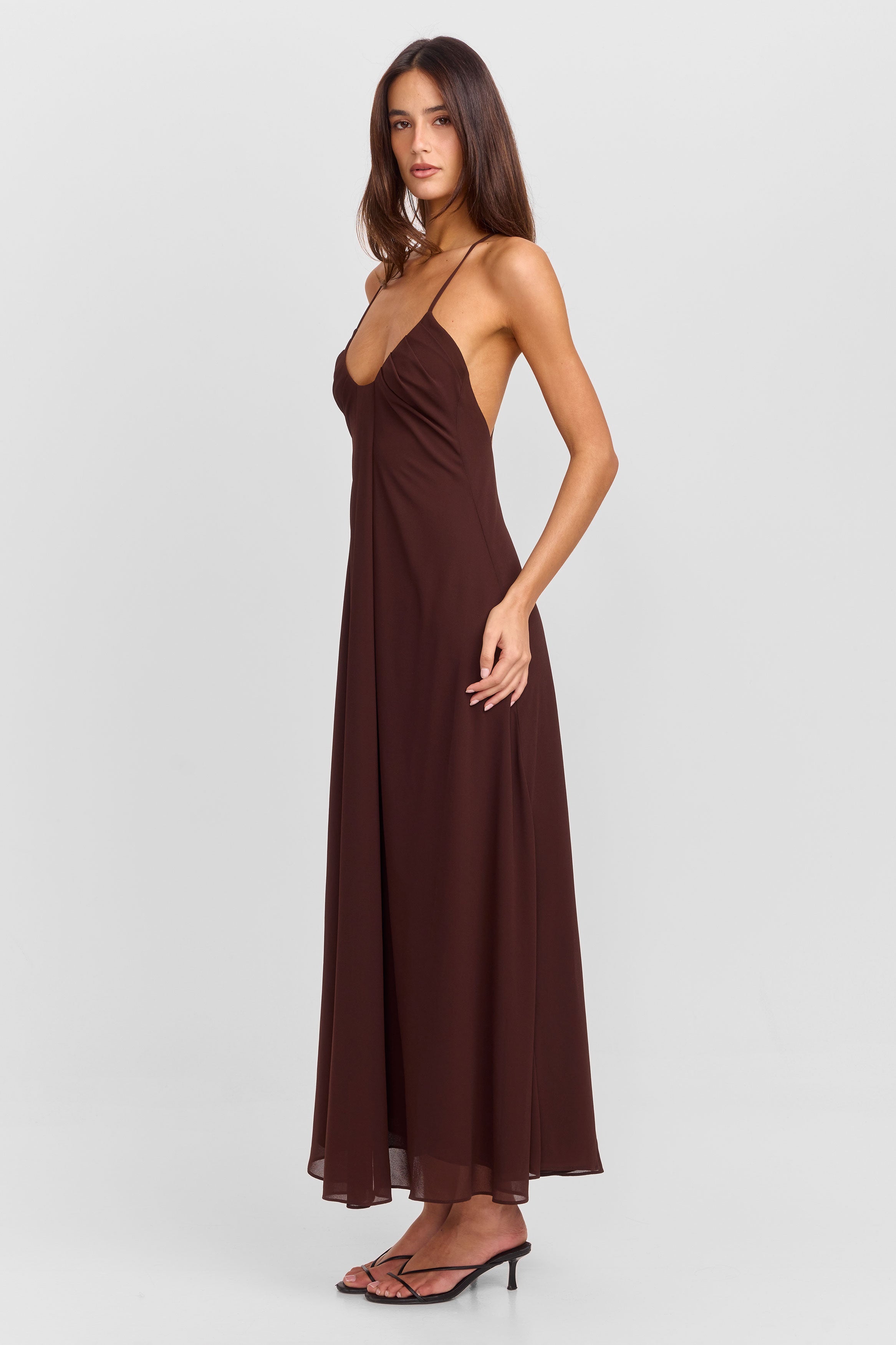 Meadow Maxi Dress Chocolate