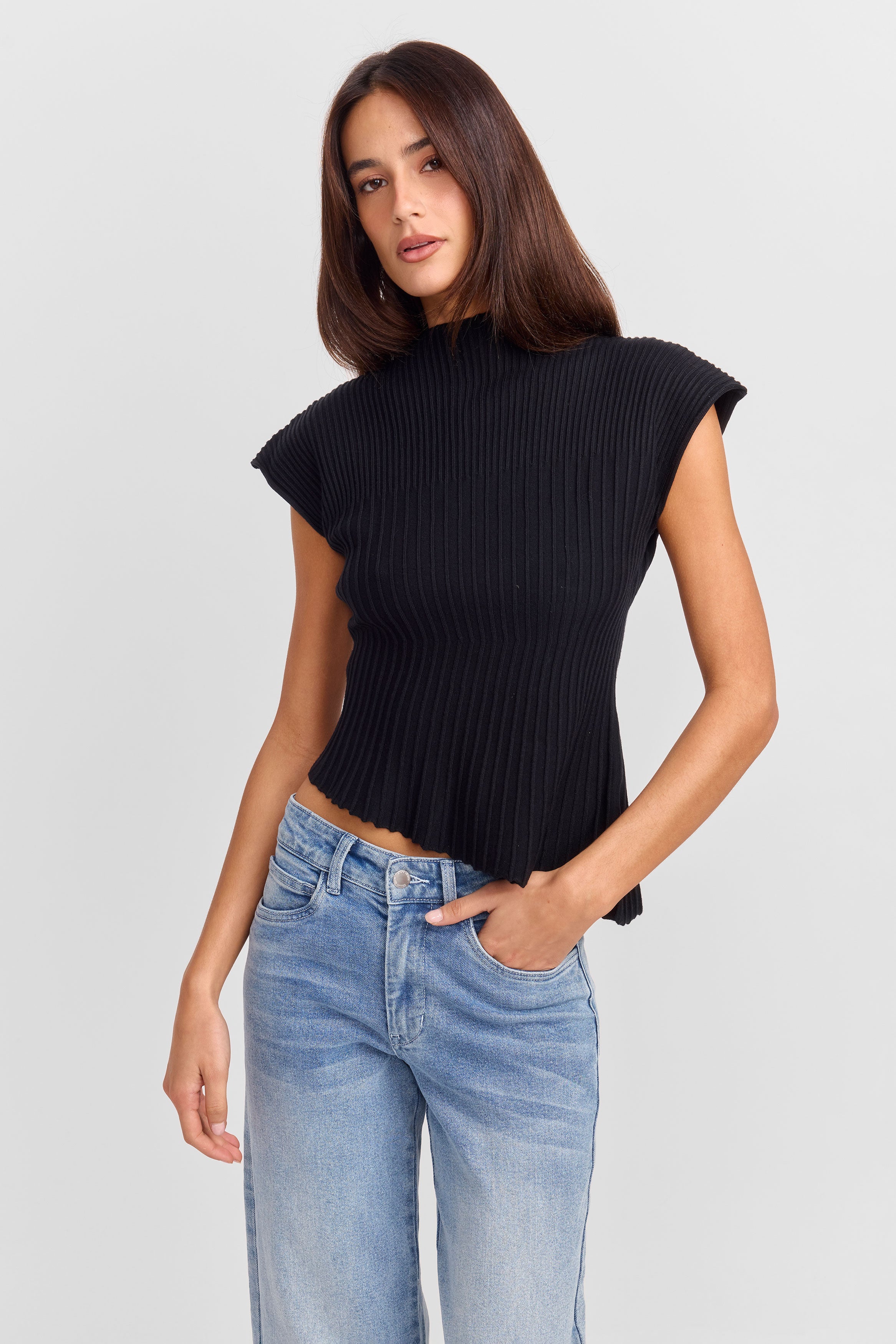 June Knit Top Black