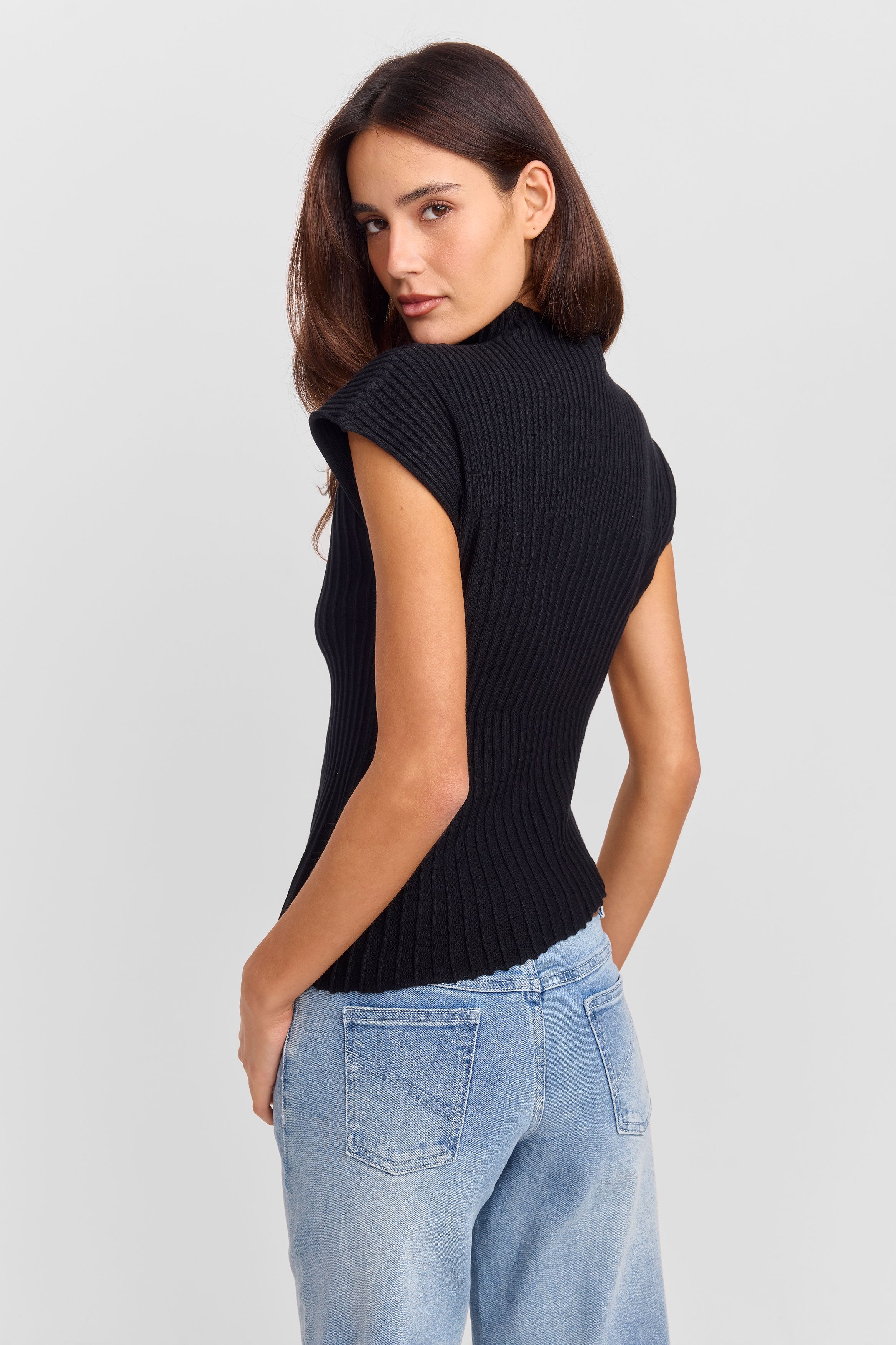 June Knit Top Black