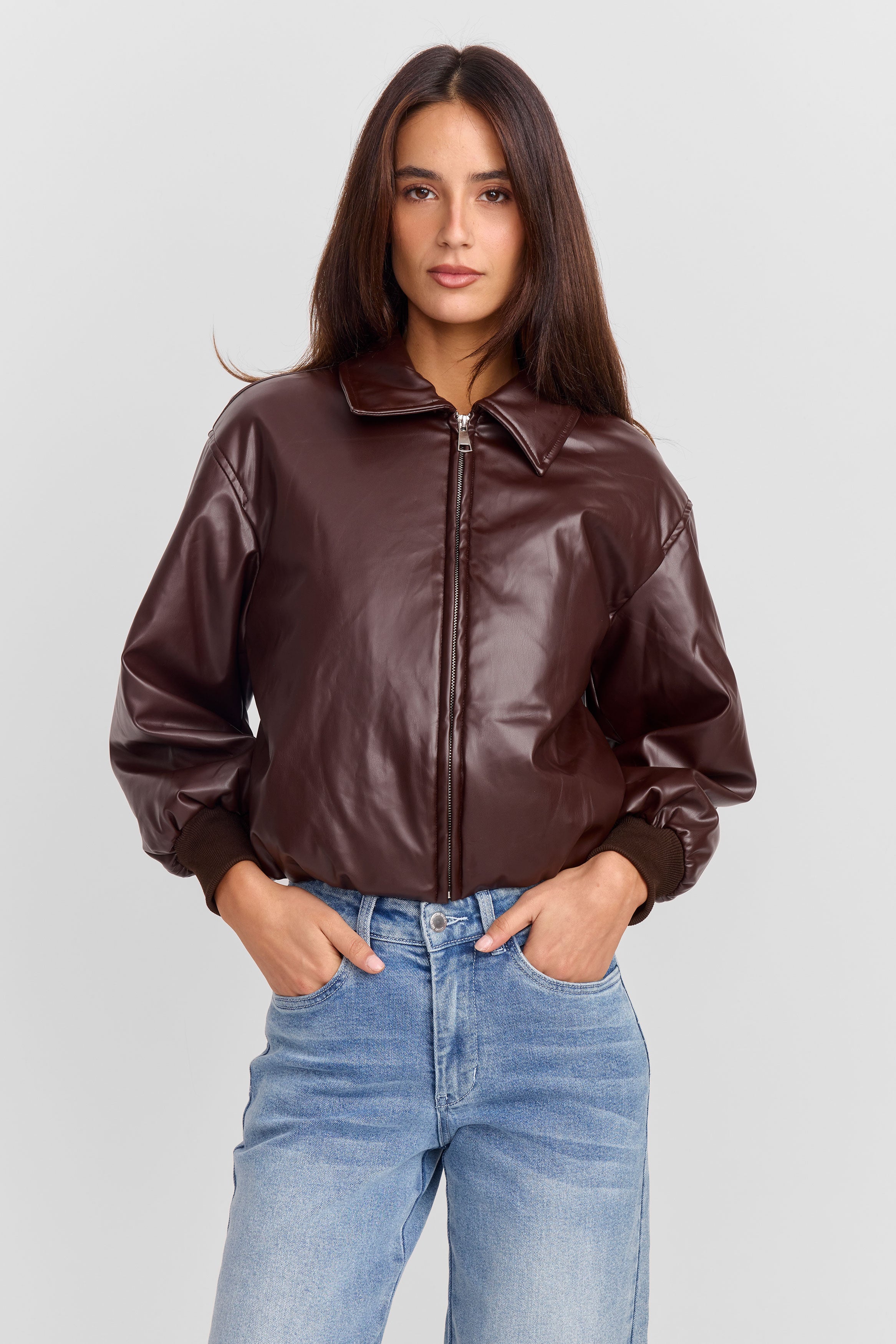 Estella Bomber Jacket Brown