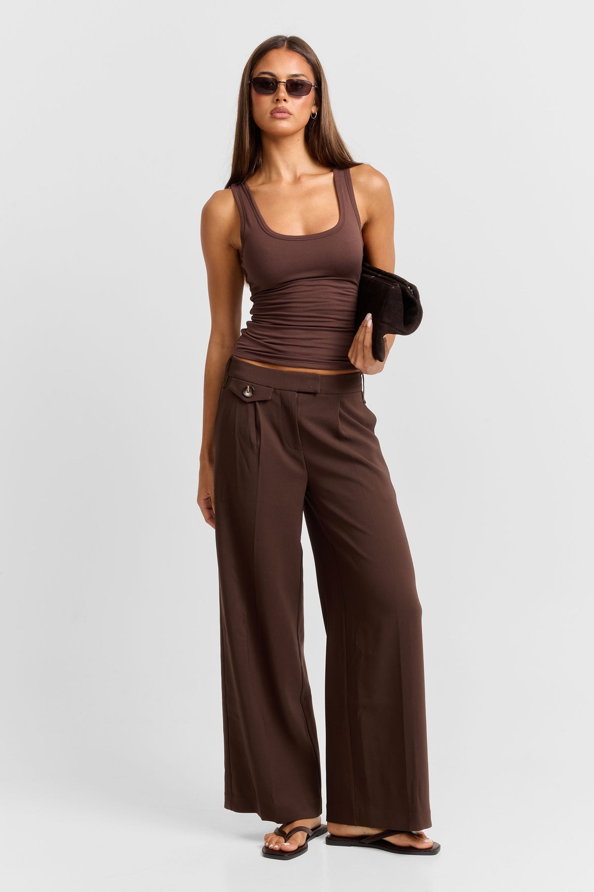 Pippa Reversible Tank Brown