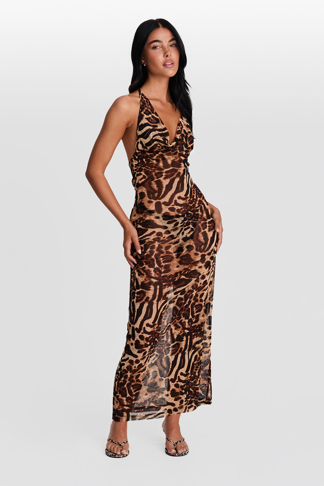 Fiora Maxi Dress Leopard Print