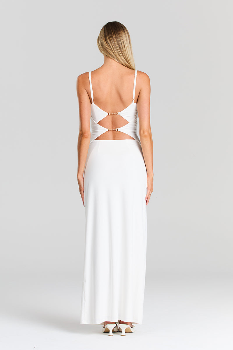 Saffron Maxi Dress White