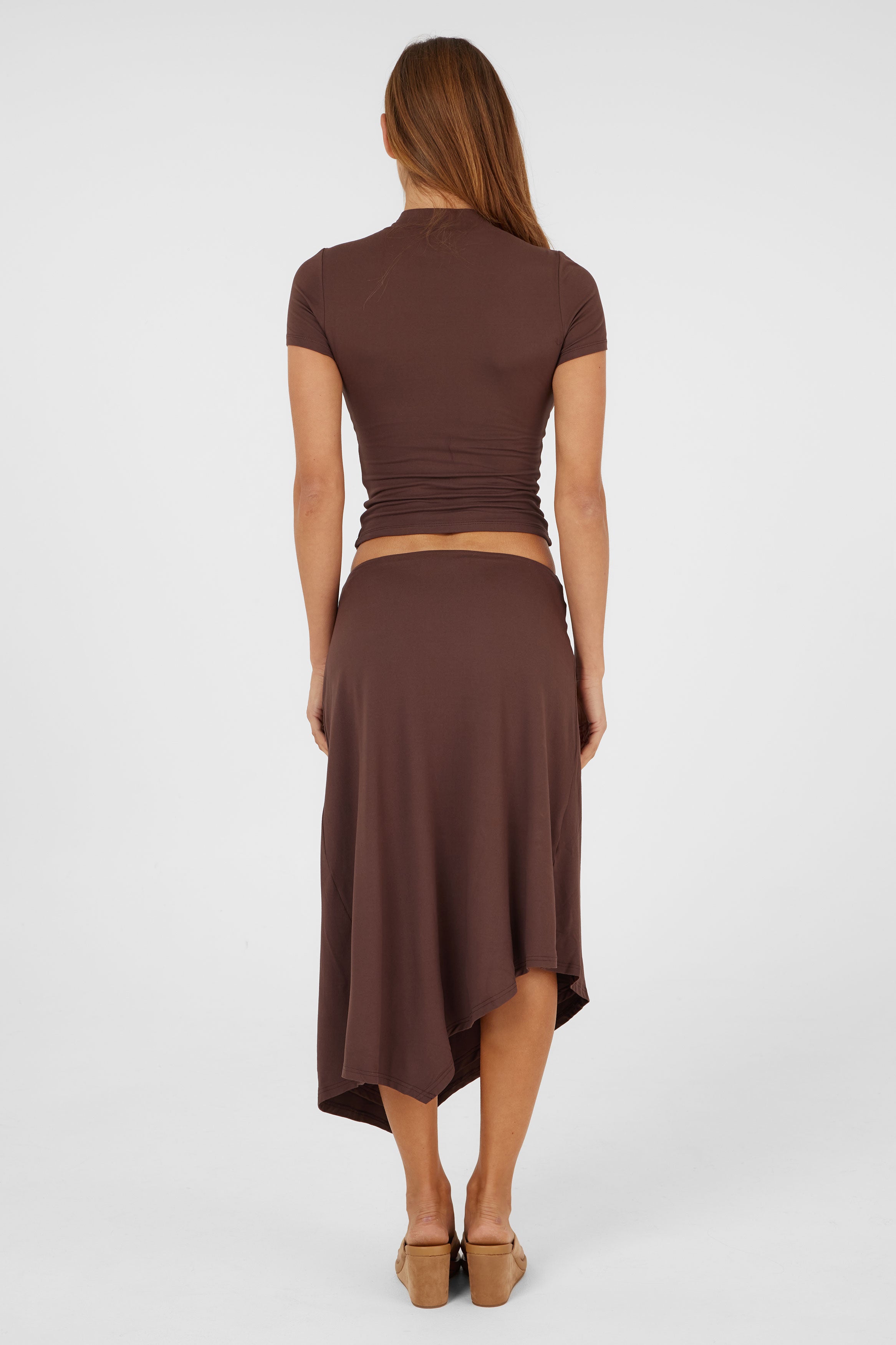 Madeleine Midi Skirt Brown