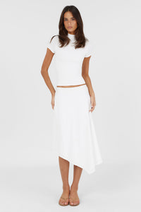 Madeleine Midi Skirt White