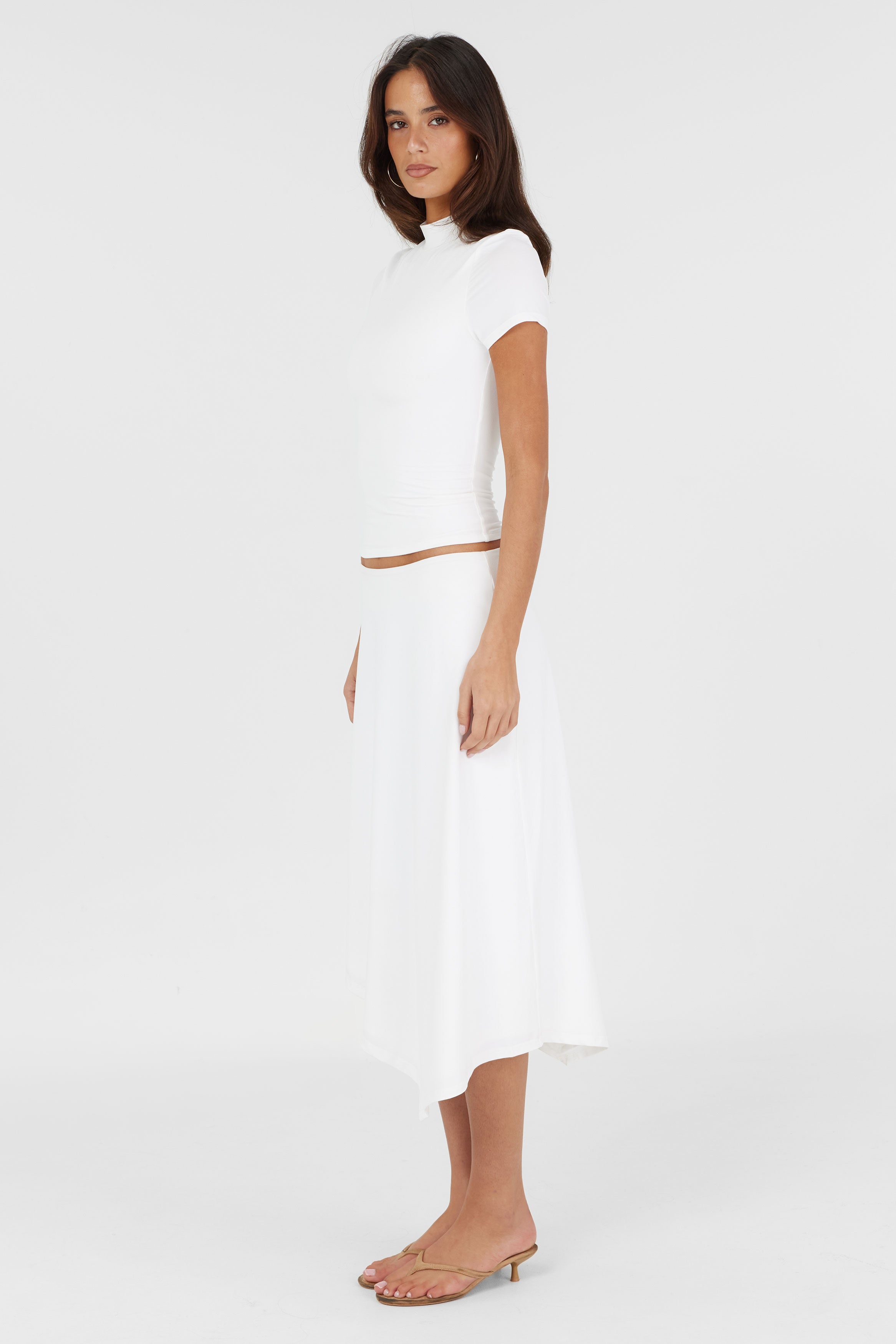 Madeleine Midi Skirt White