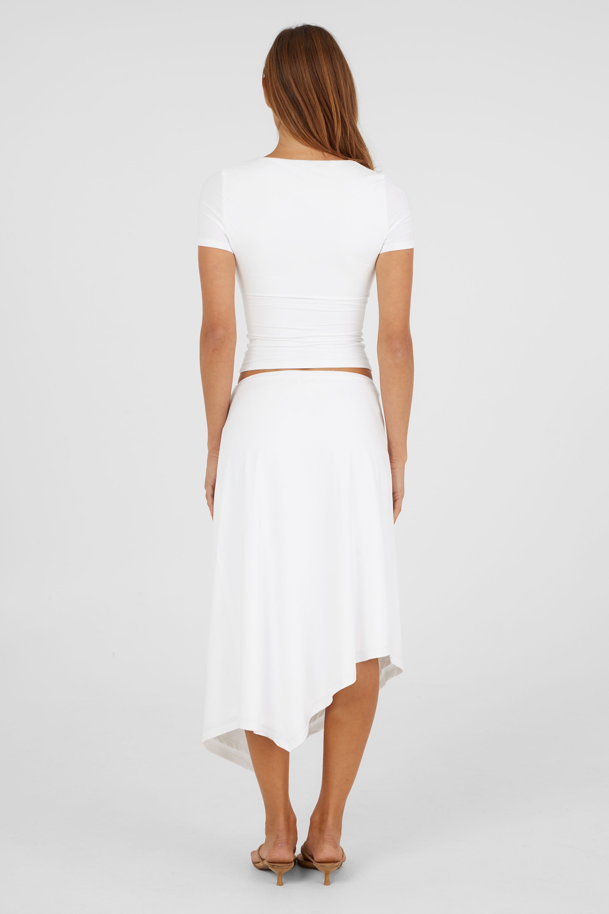 Madeleine Midi Skirt White