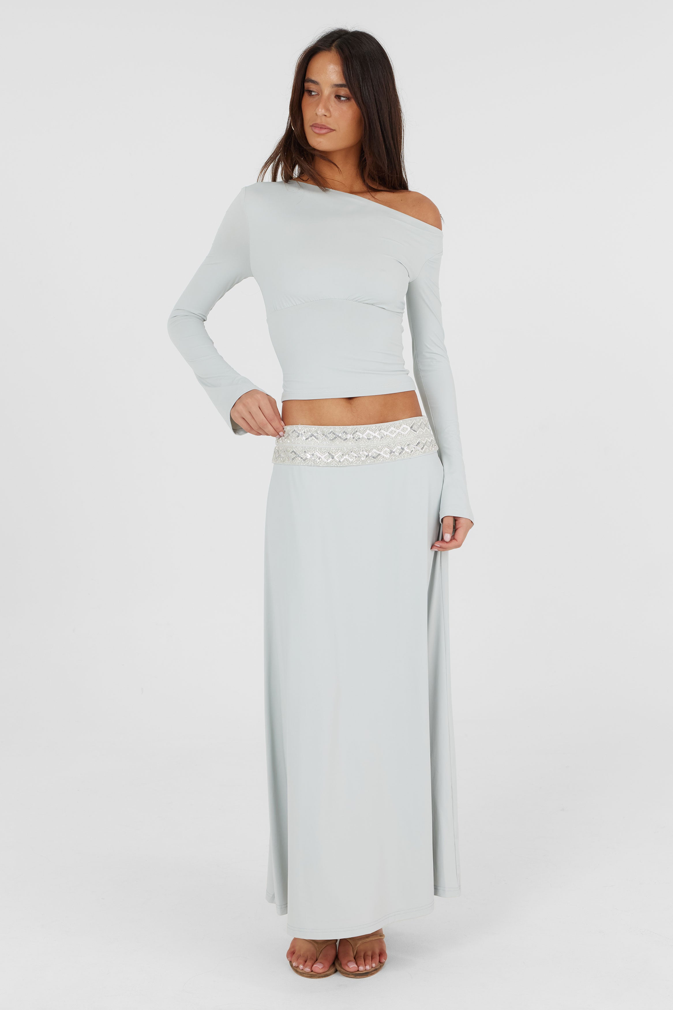 Claudette Midi Skirt Blue