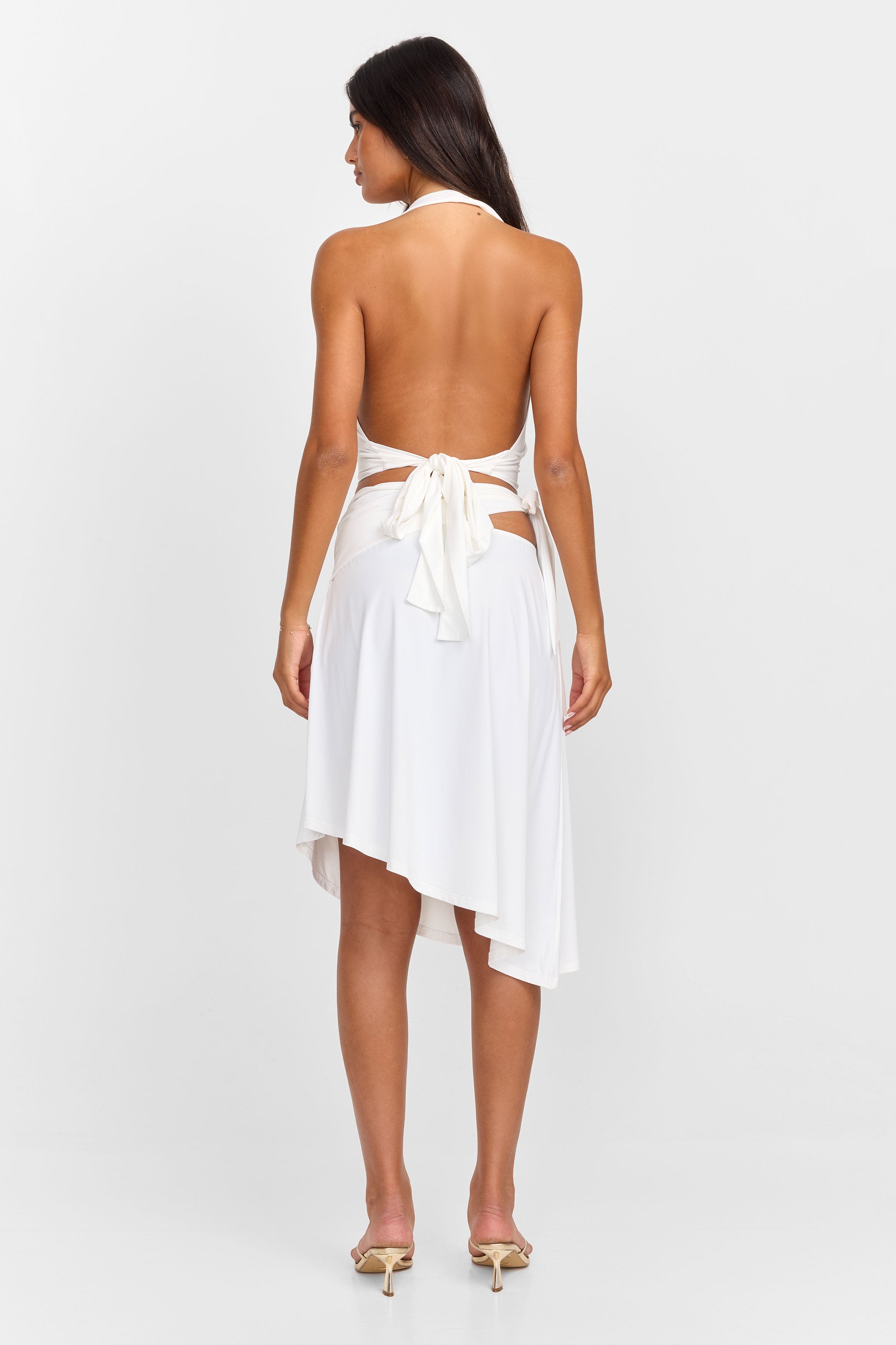 Luna Midi Skirt White