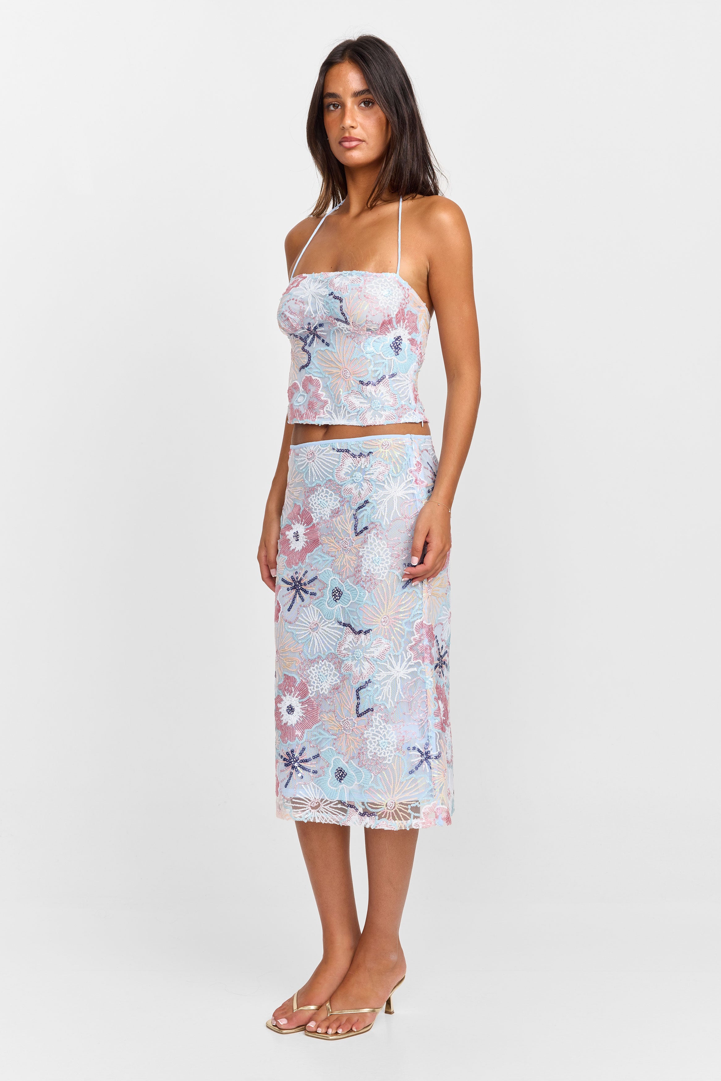 Atlas Midi Skirt Sequin