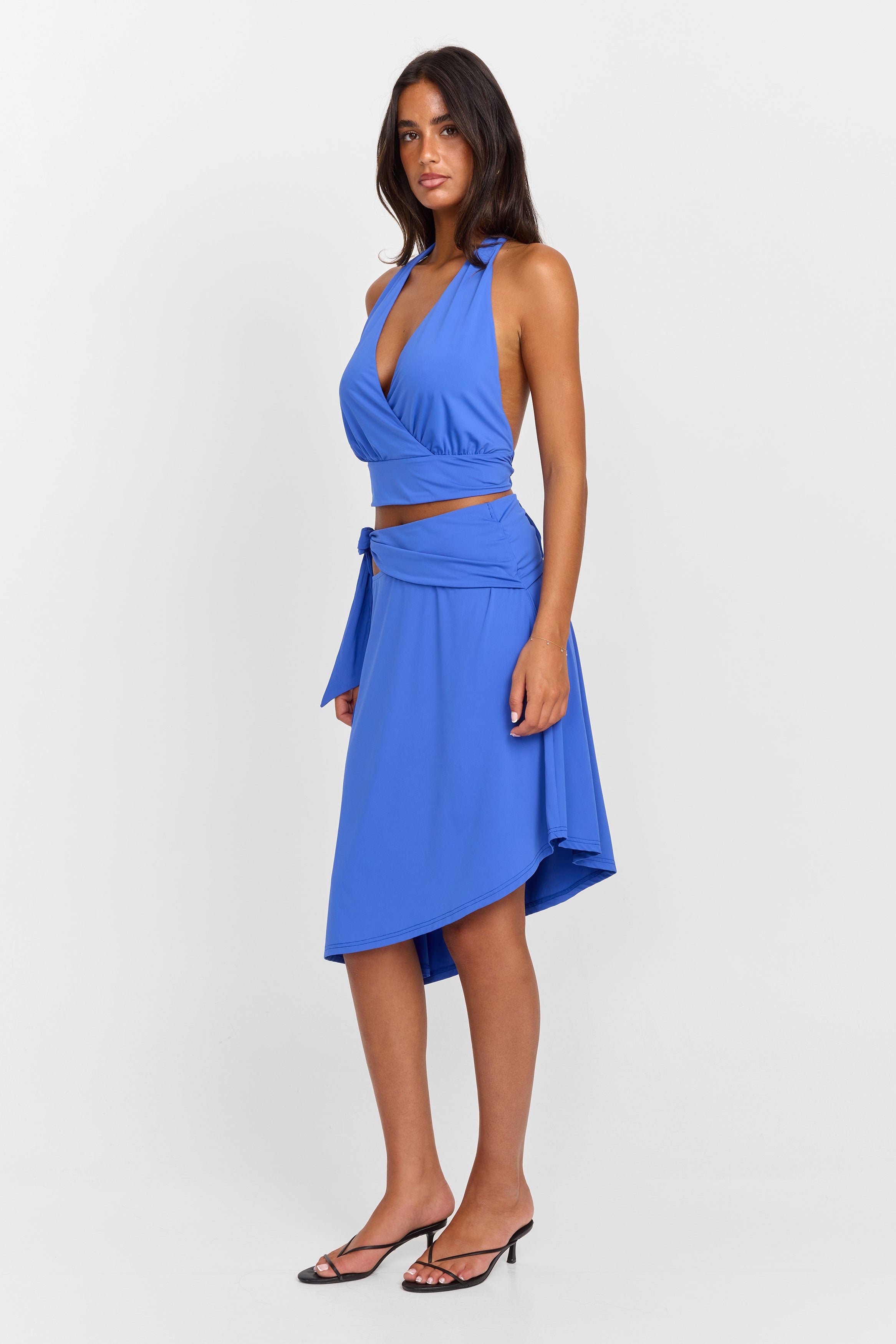 Luna Midi Skirt Blue