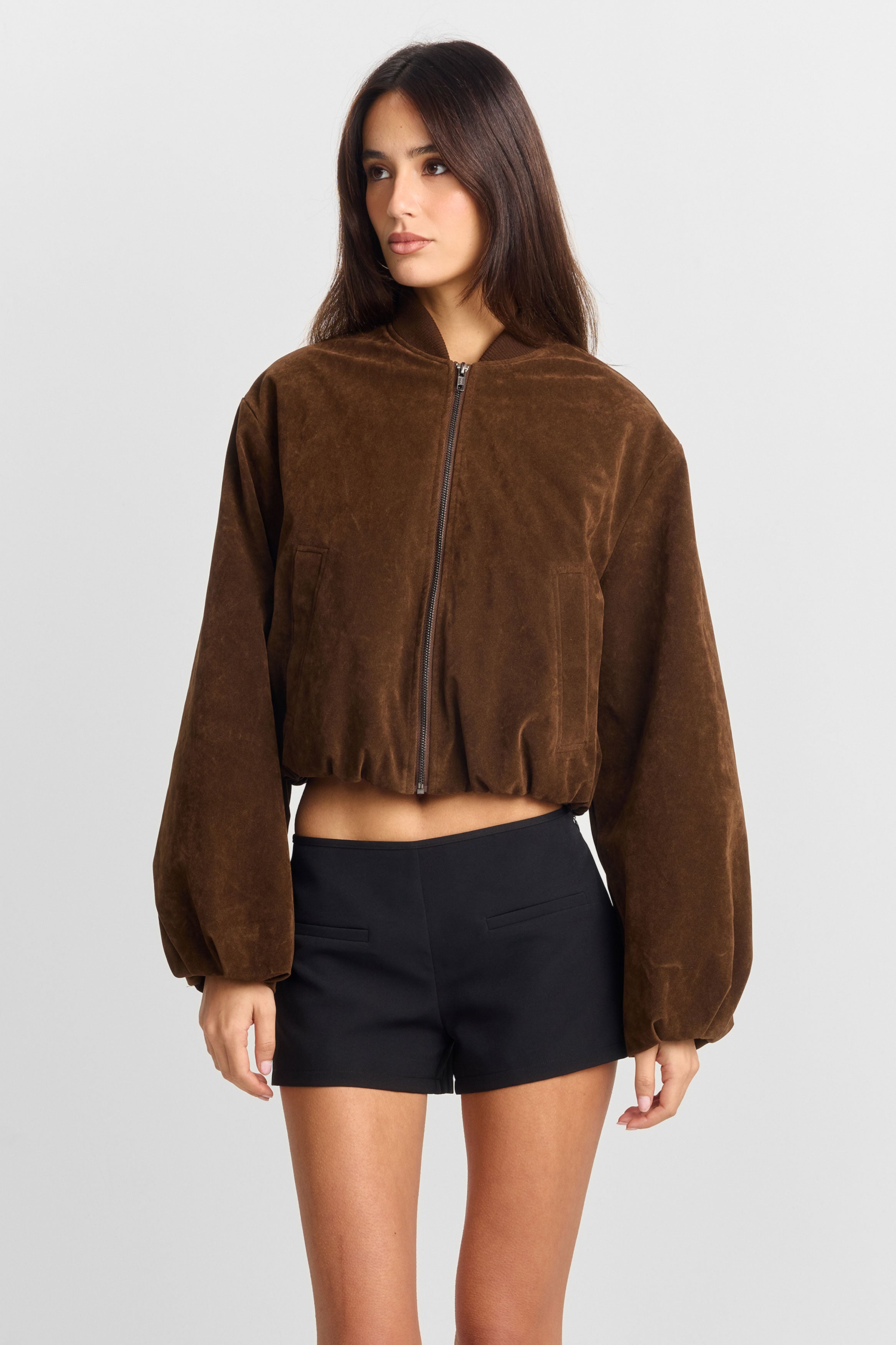 Maxine Bomber Jacket Brown