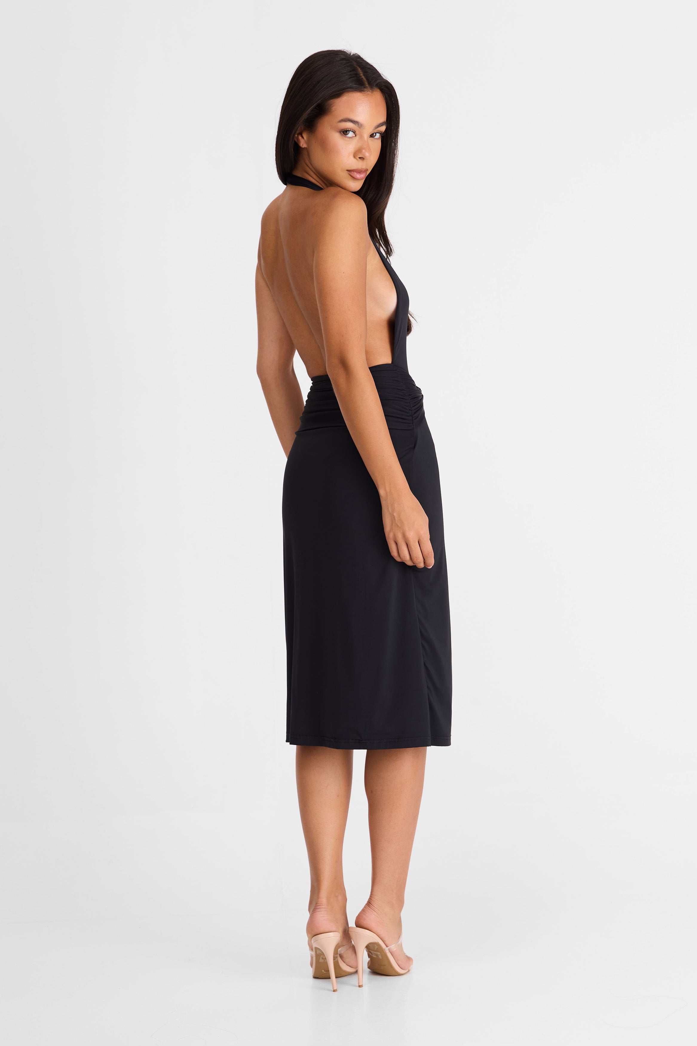 Camille Midi Dress Black