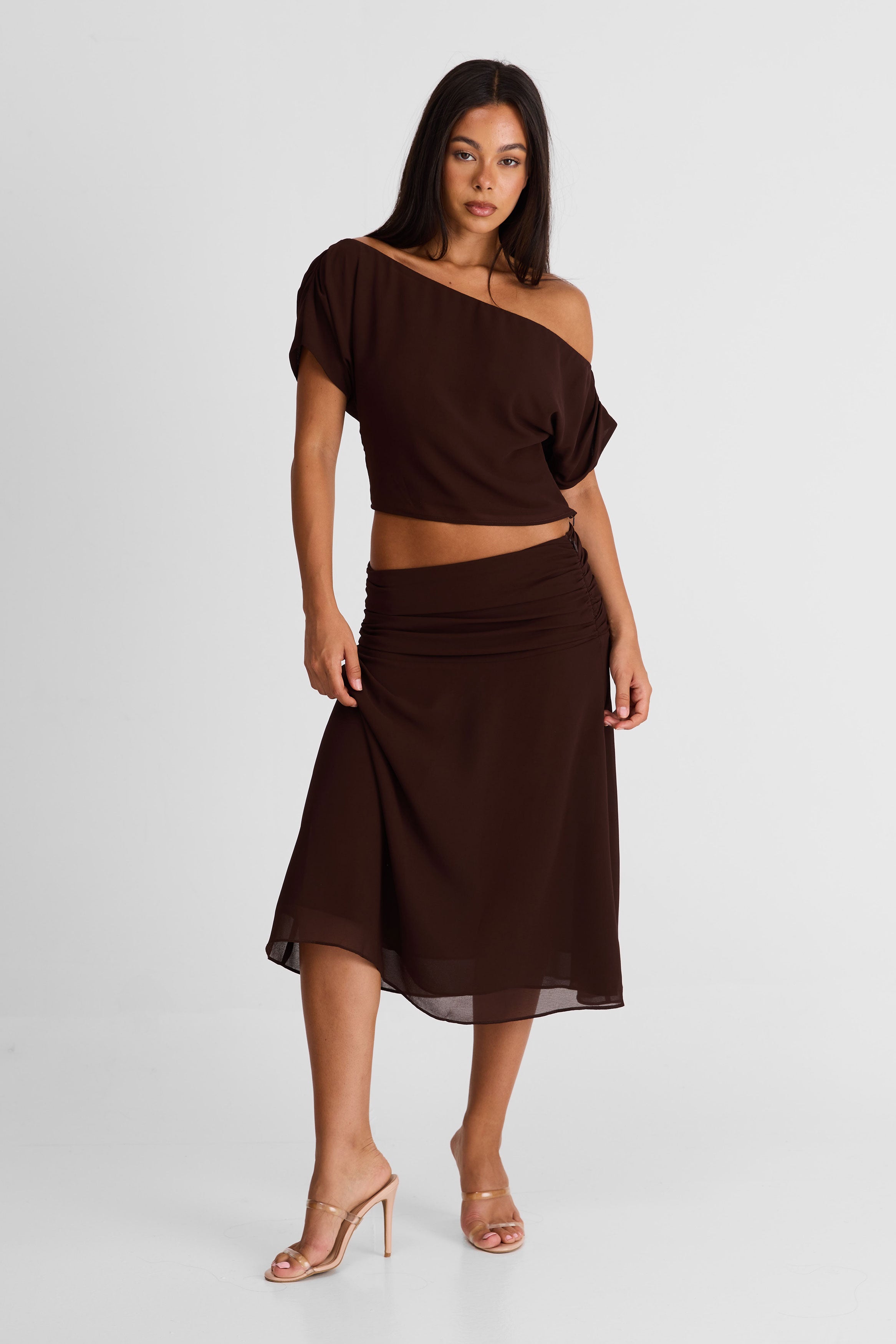 Margot Midi Skirt Chocolate