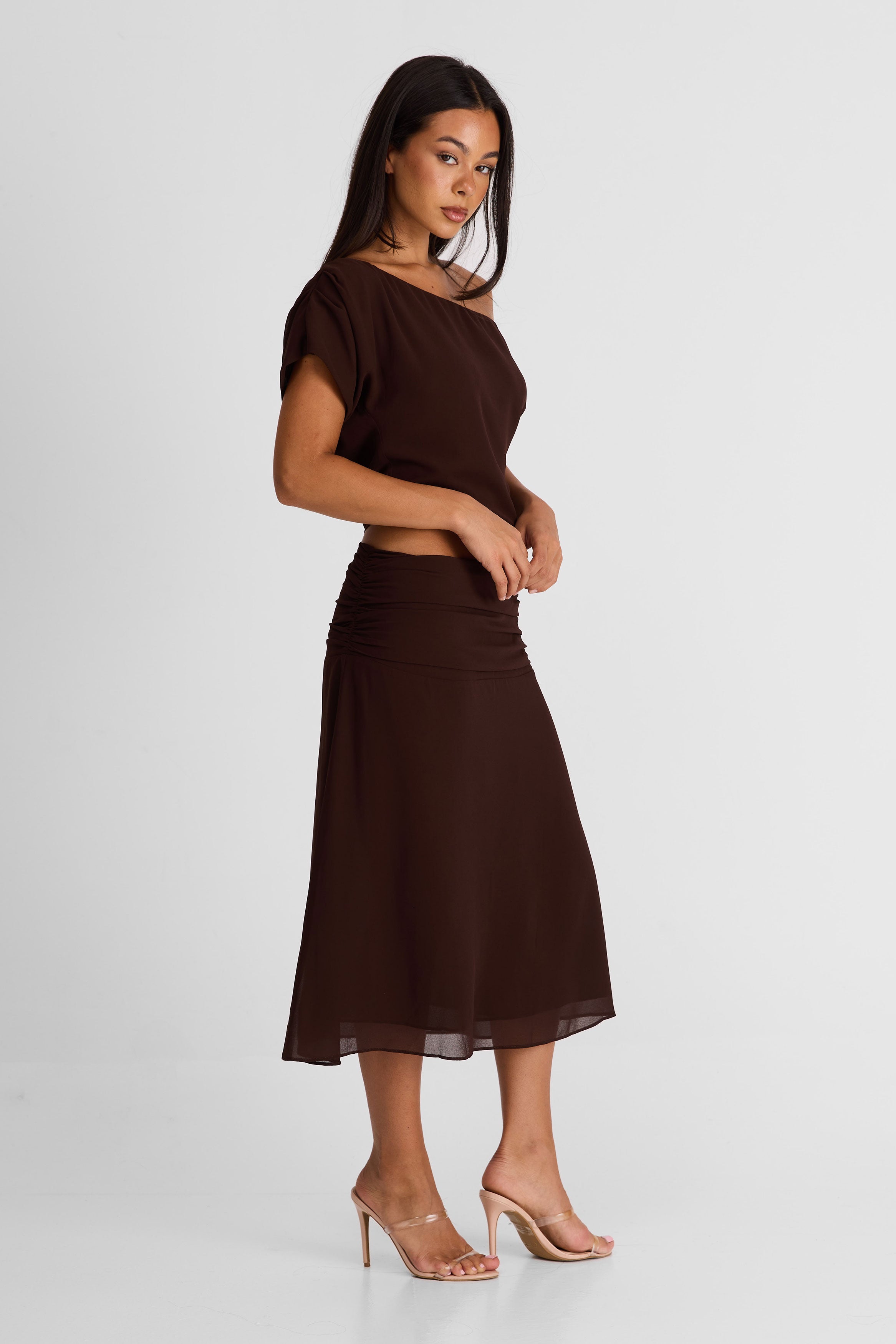 Margot Midi Skirt Chocolate