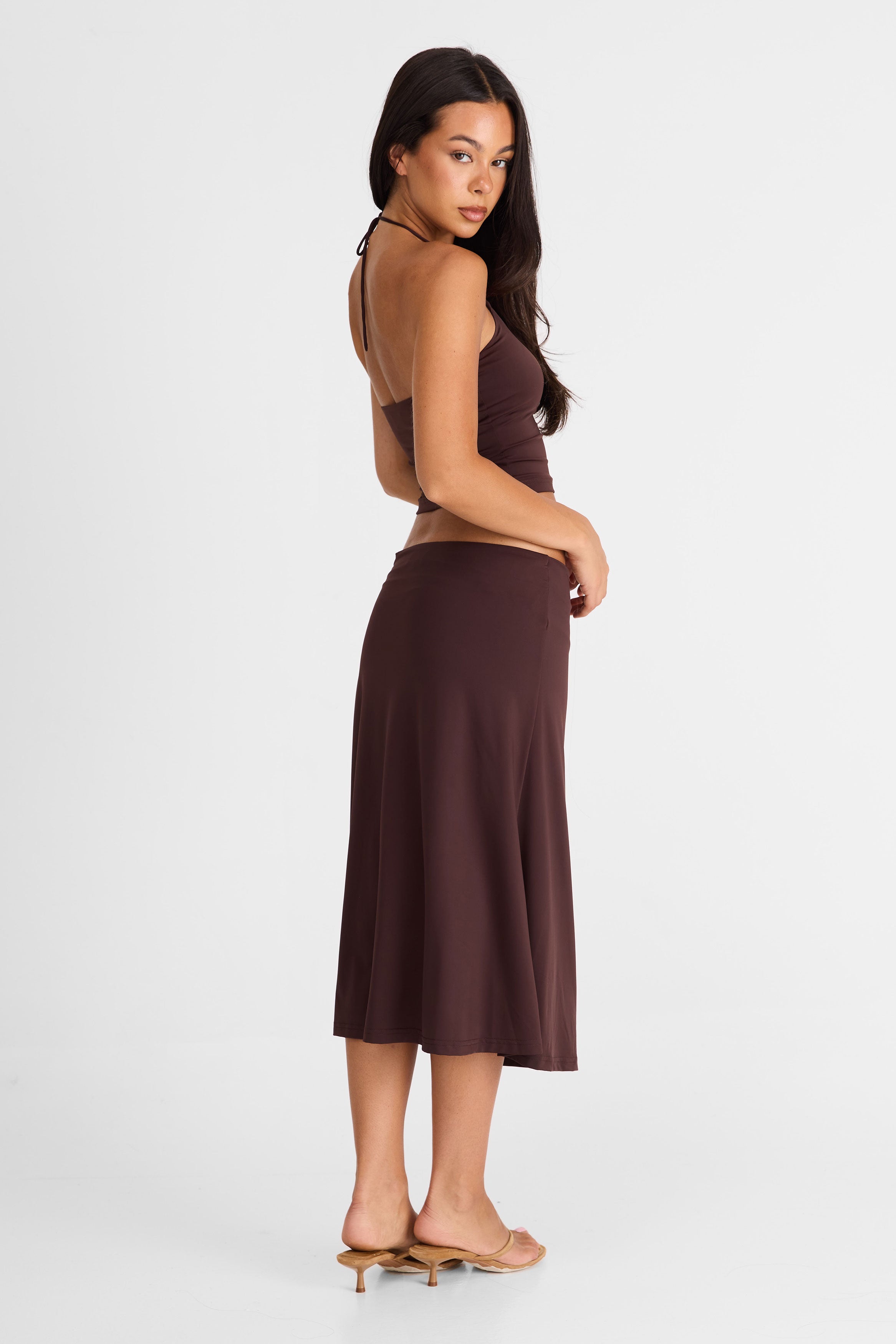 Hazel Midi Skirt Chocolate