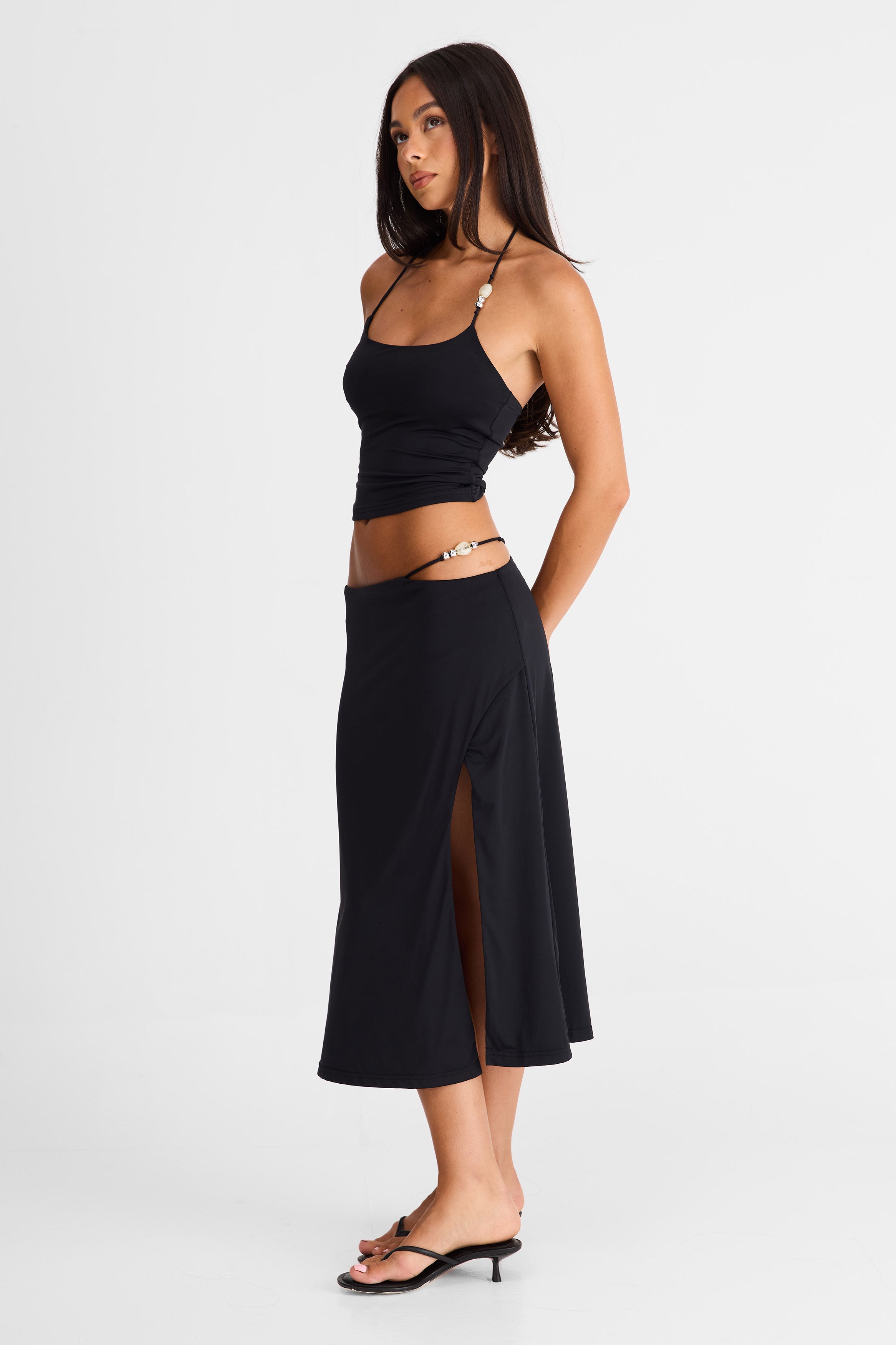 Hazel Midi Skirt Black