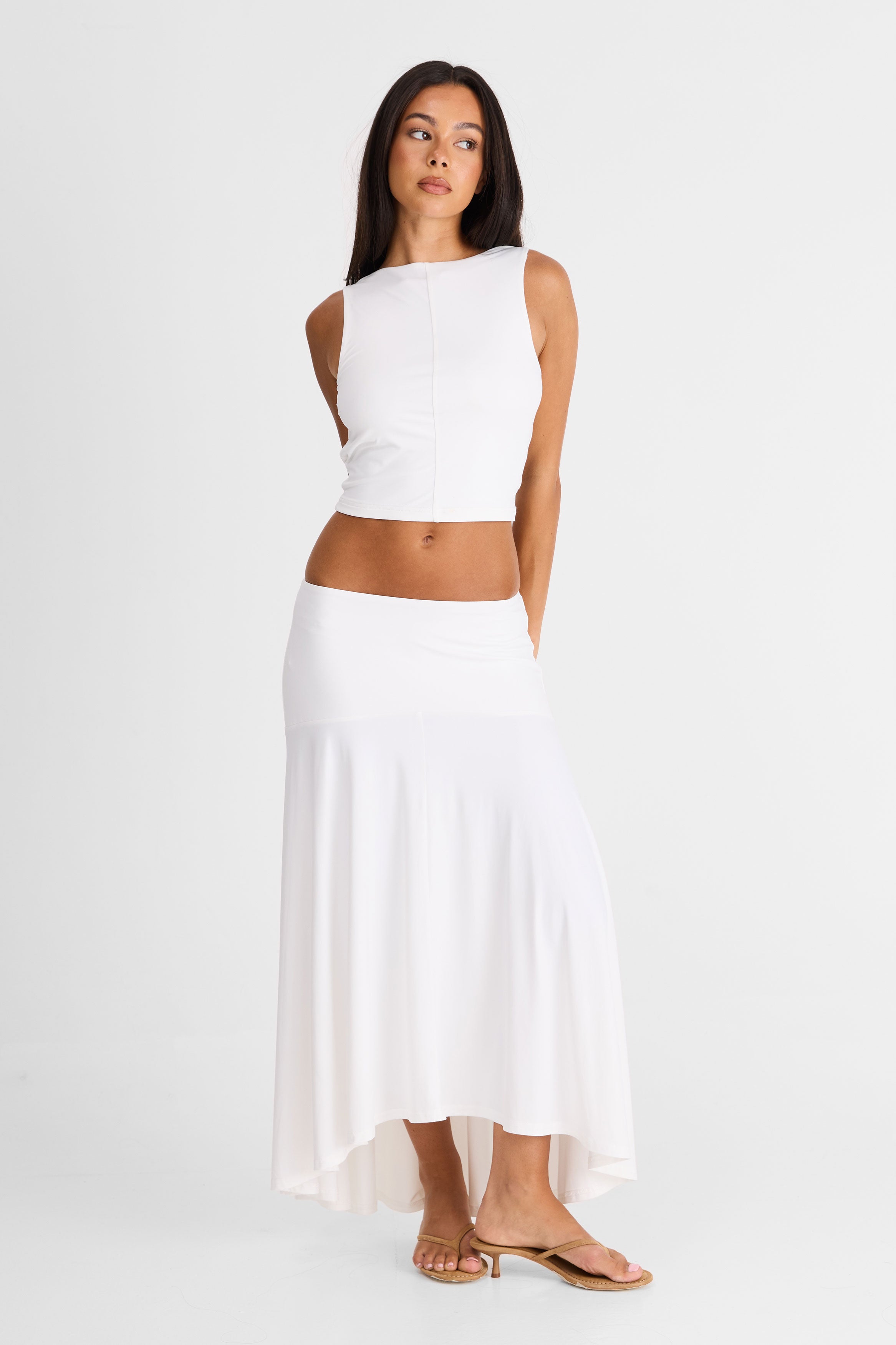 Talia Maxi Skirt White