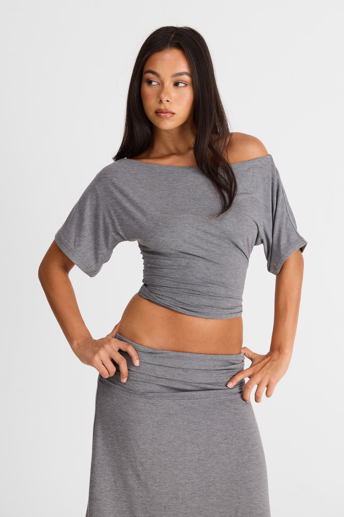 Lorelei Top Grey Marle