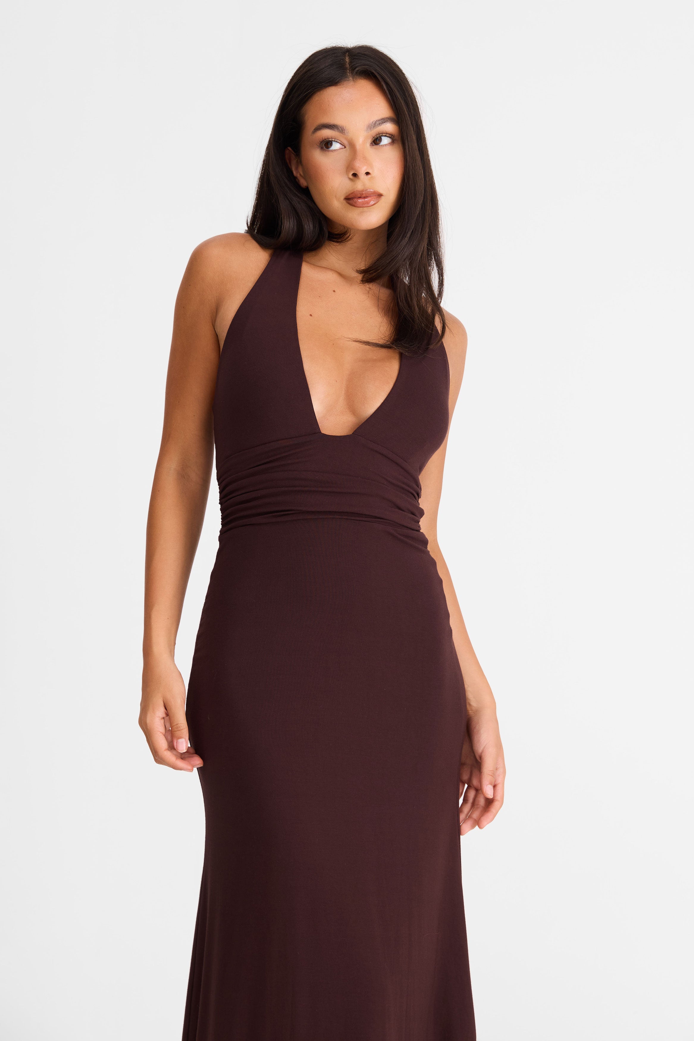 Thea Midi Dress Chocolate