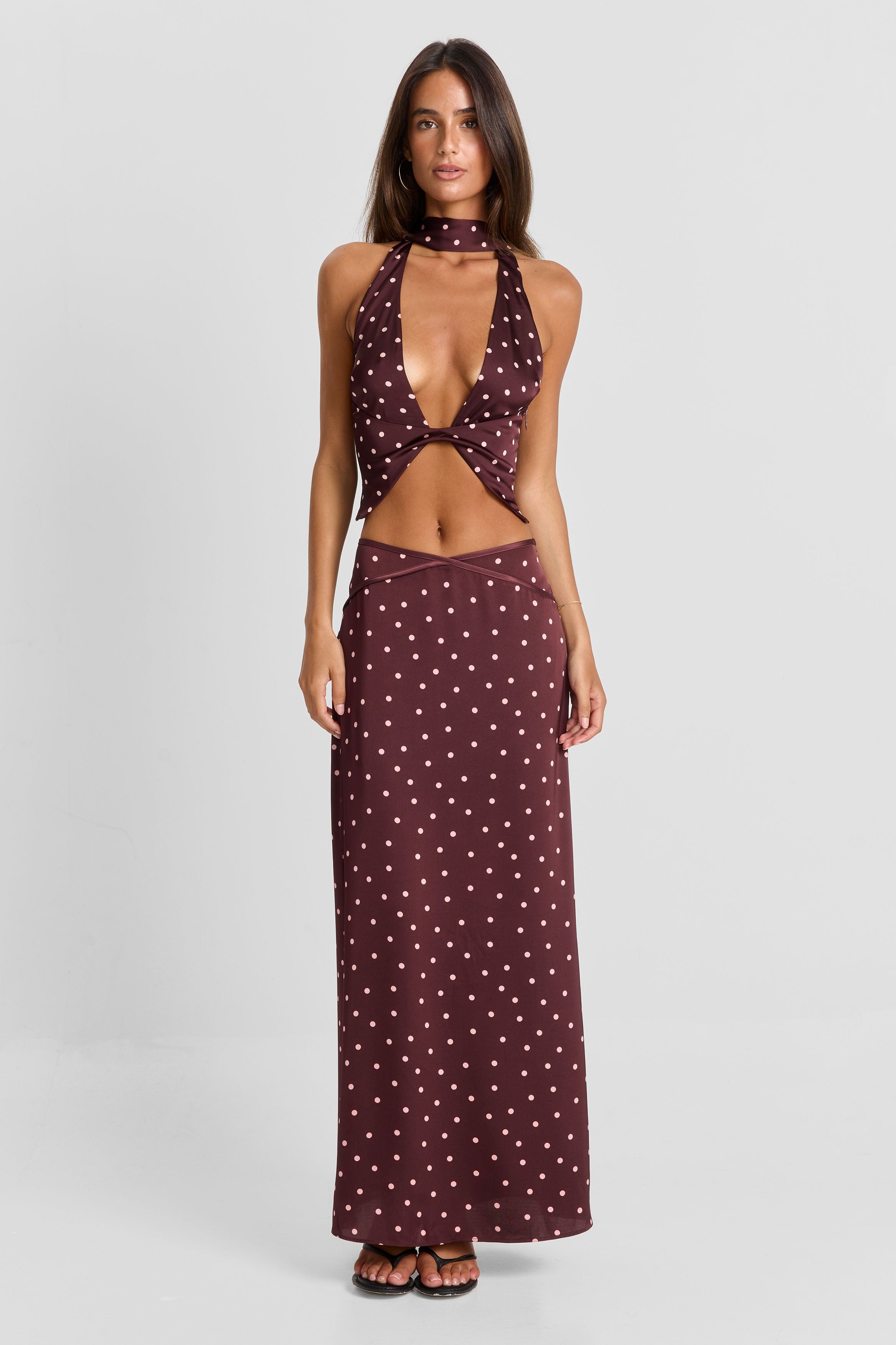 Cici Maxi Skirt Polkadot