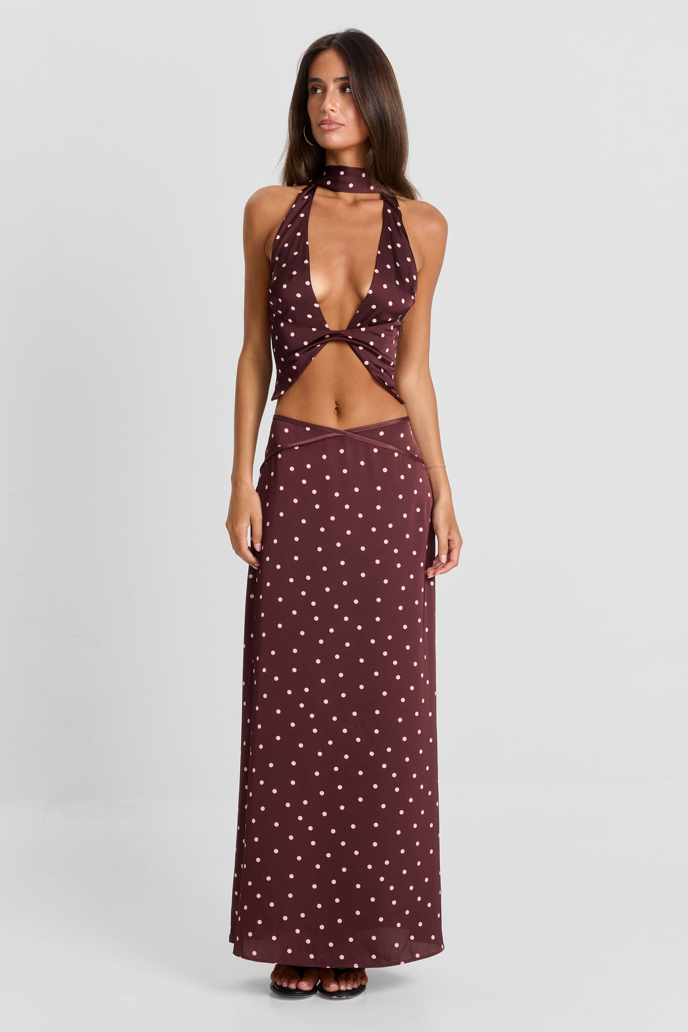Cici Maxi Skirt Polkadot
