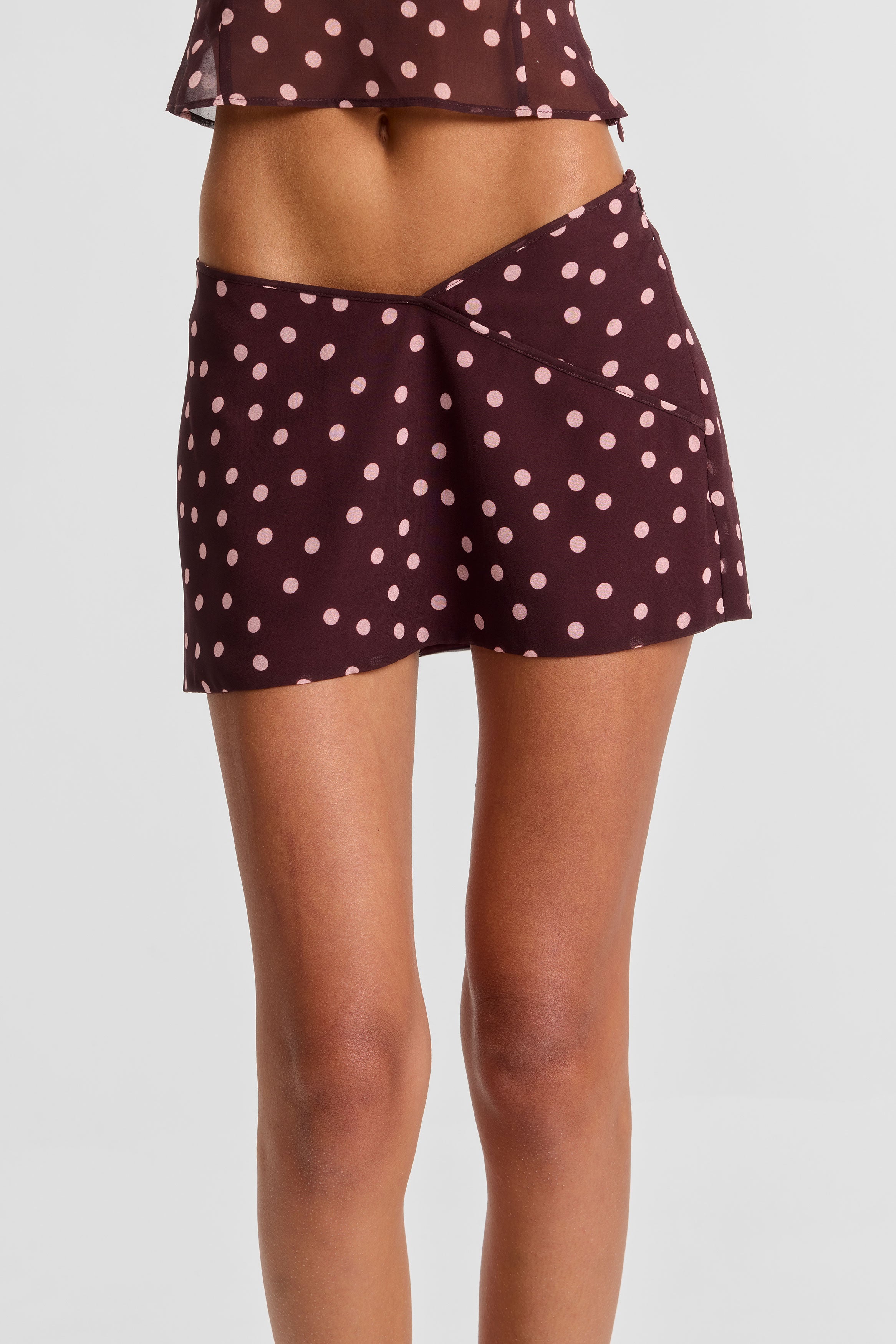 Tilly Mini Skirt Pink Polkadot