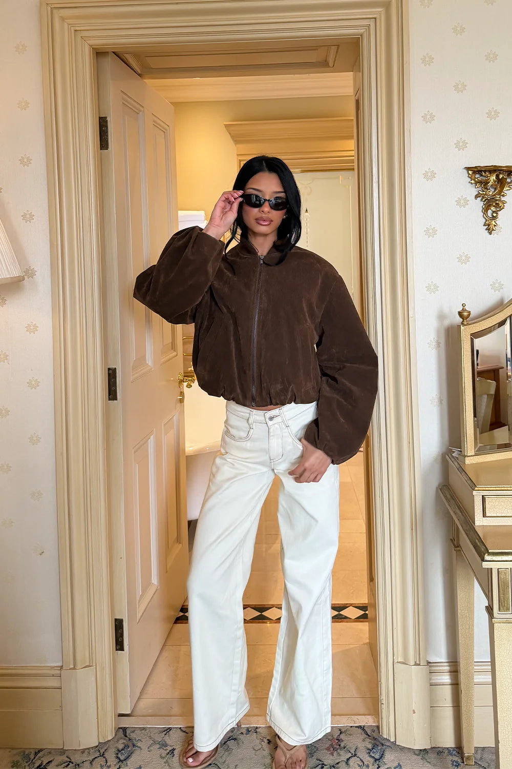 Maxine Bomber Jacket Brown