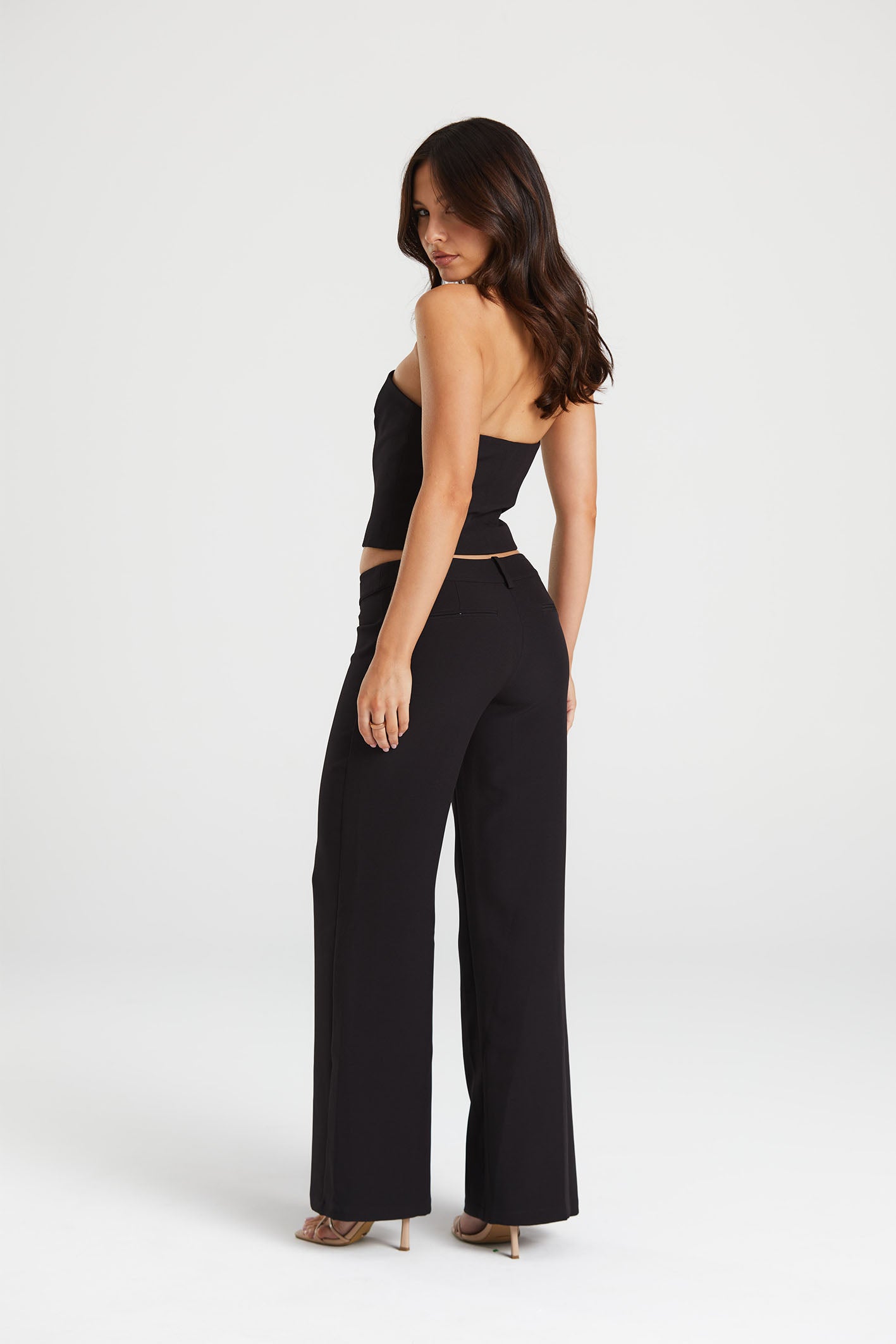 Alina Tailored Top Black