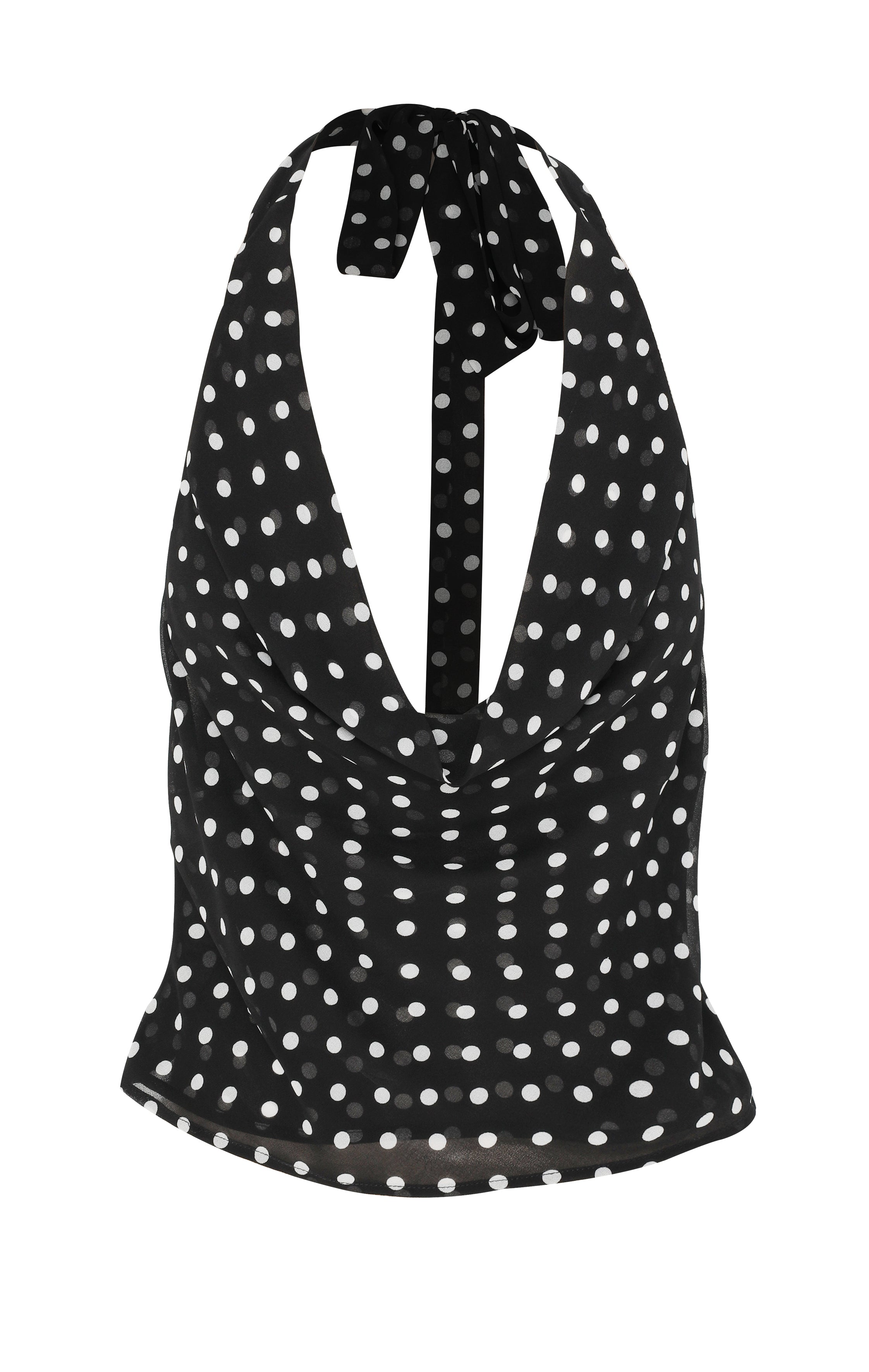 Colette Top Black Polkadot