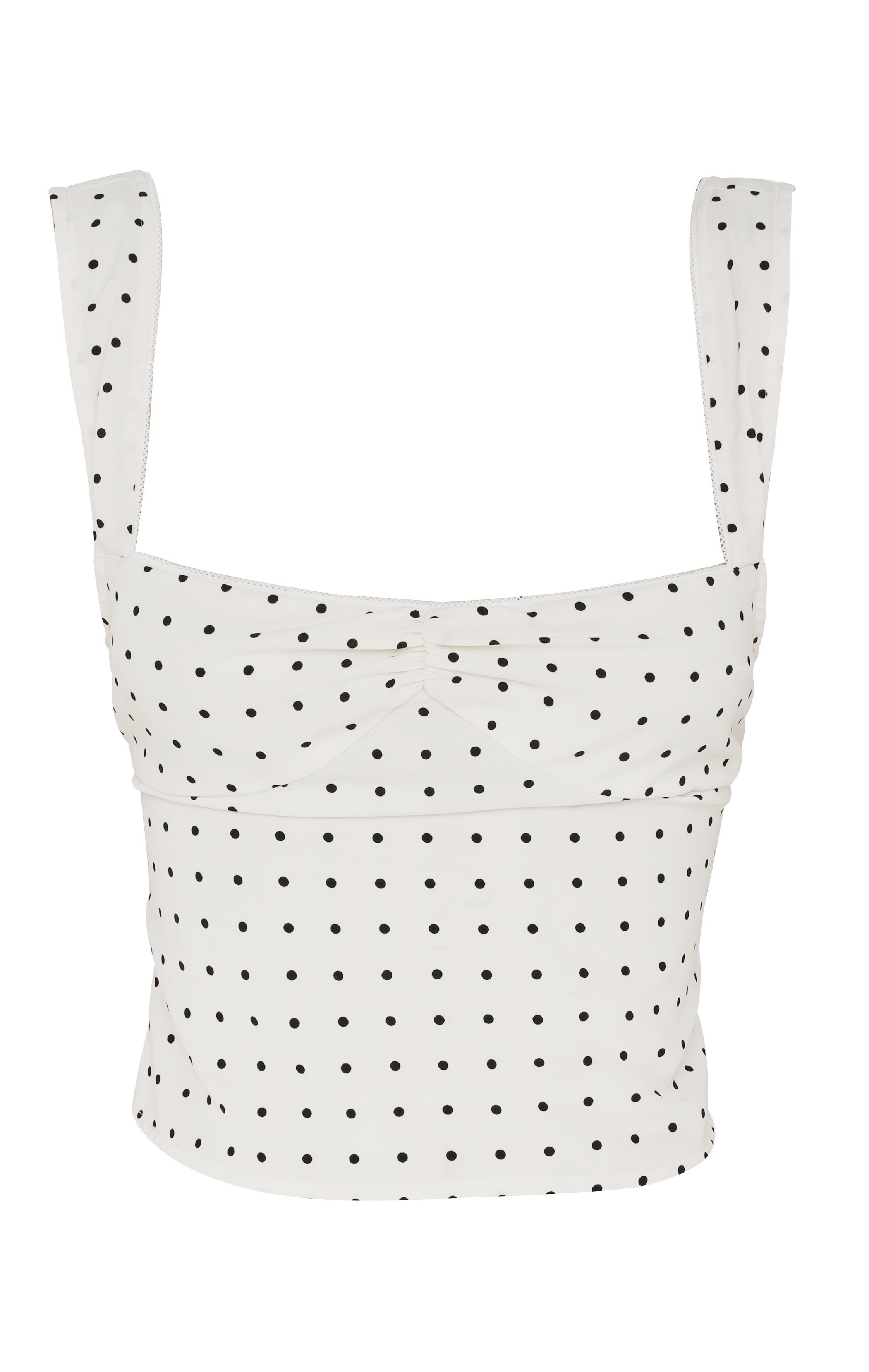 Lottie Top White Polkadot